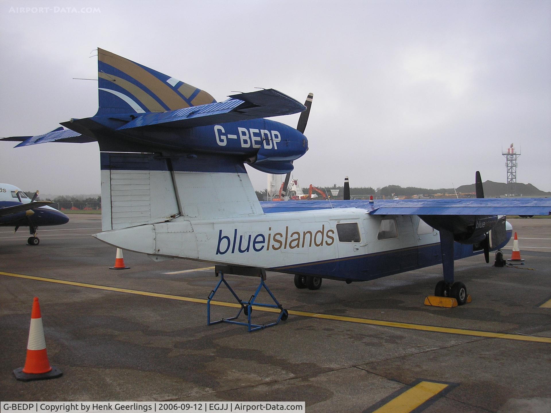 G-BEDP, 1976 Britten-Norman BN-2A Mk.III-2 Trislander C/N 1039, Jersey Airport , Blue Islands