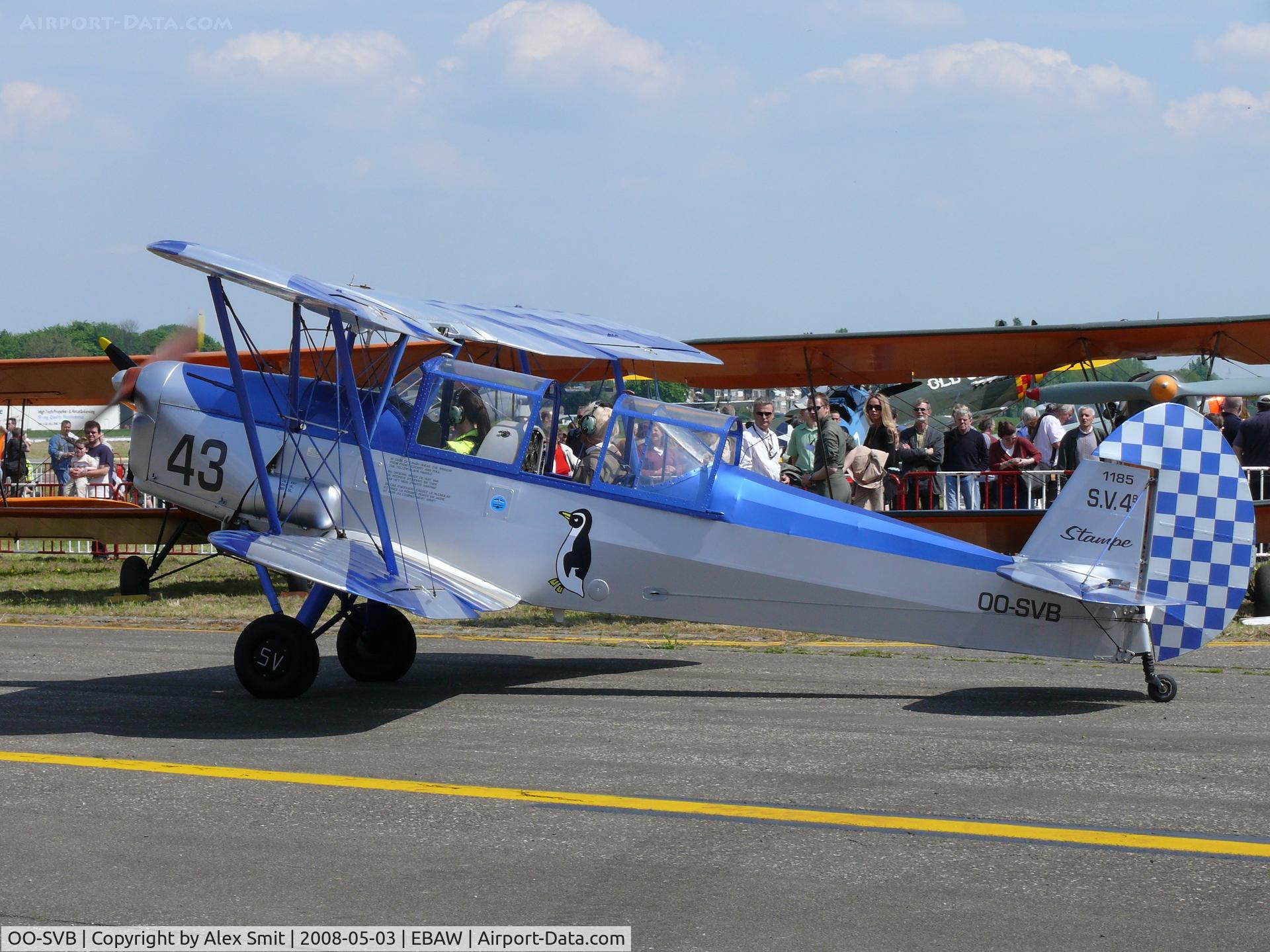 OO-SVB, 1952 Stampe-Vertongen SV-4B C/N 1185, Stampe-Vertongen SV-4B