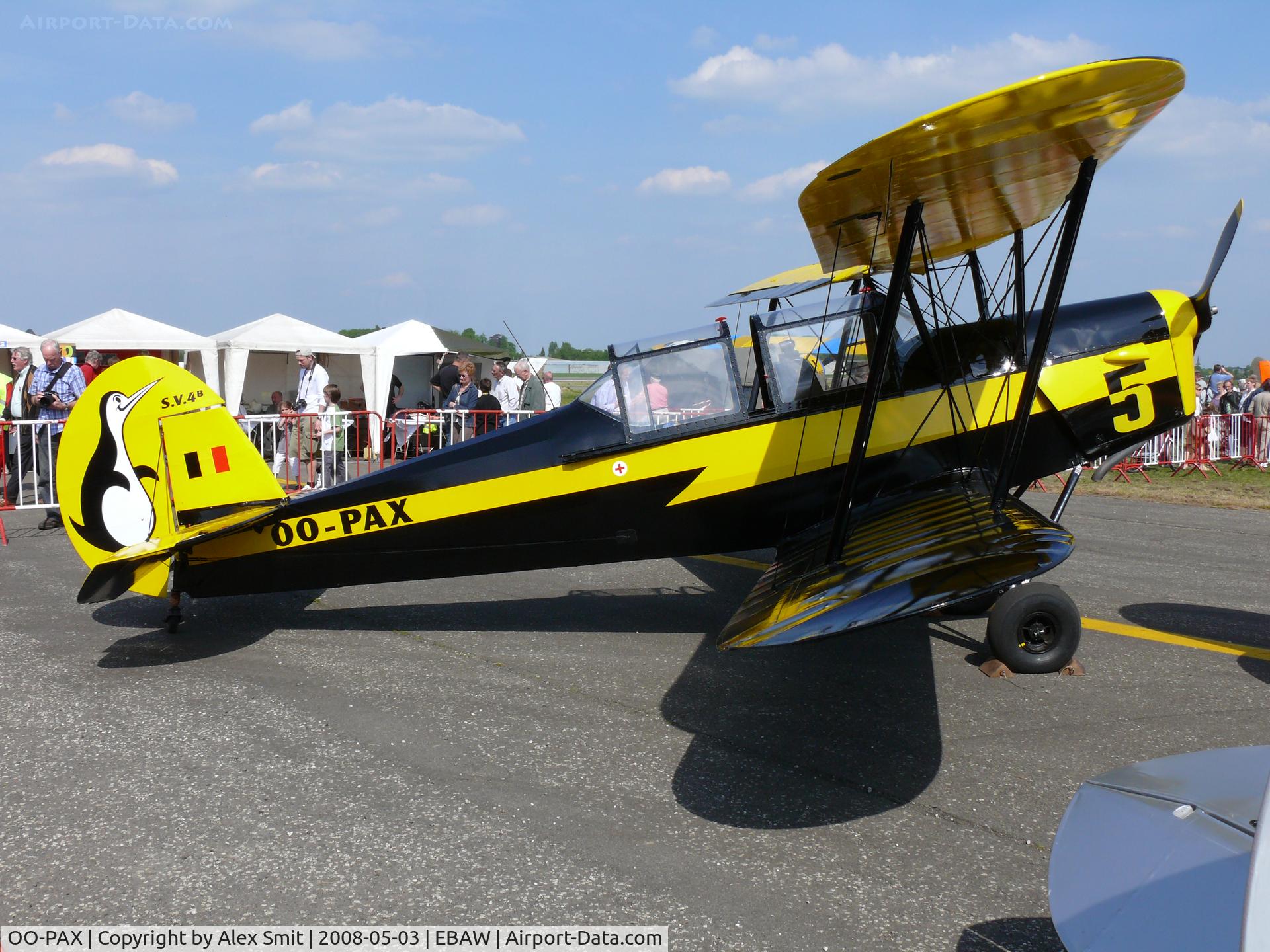 OO-PAX, 1948 Stampe-Vertongen SV-4B C/N 1147, Stampe Vertongen SV-4B OO-PAX