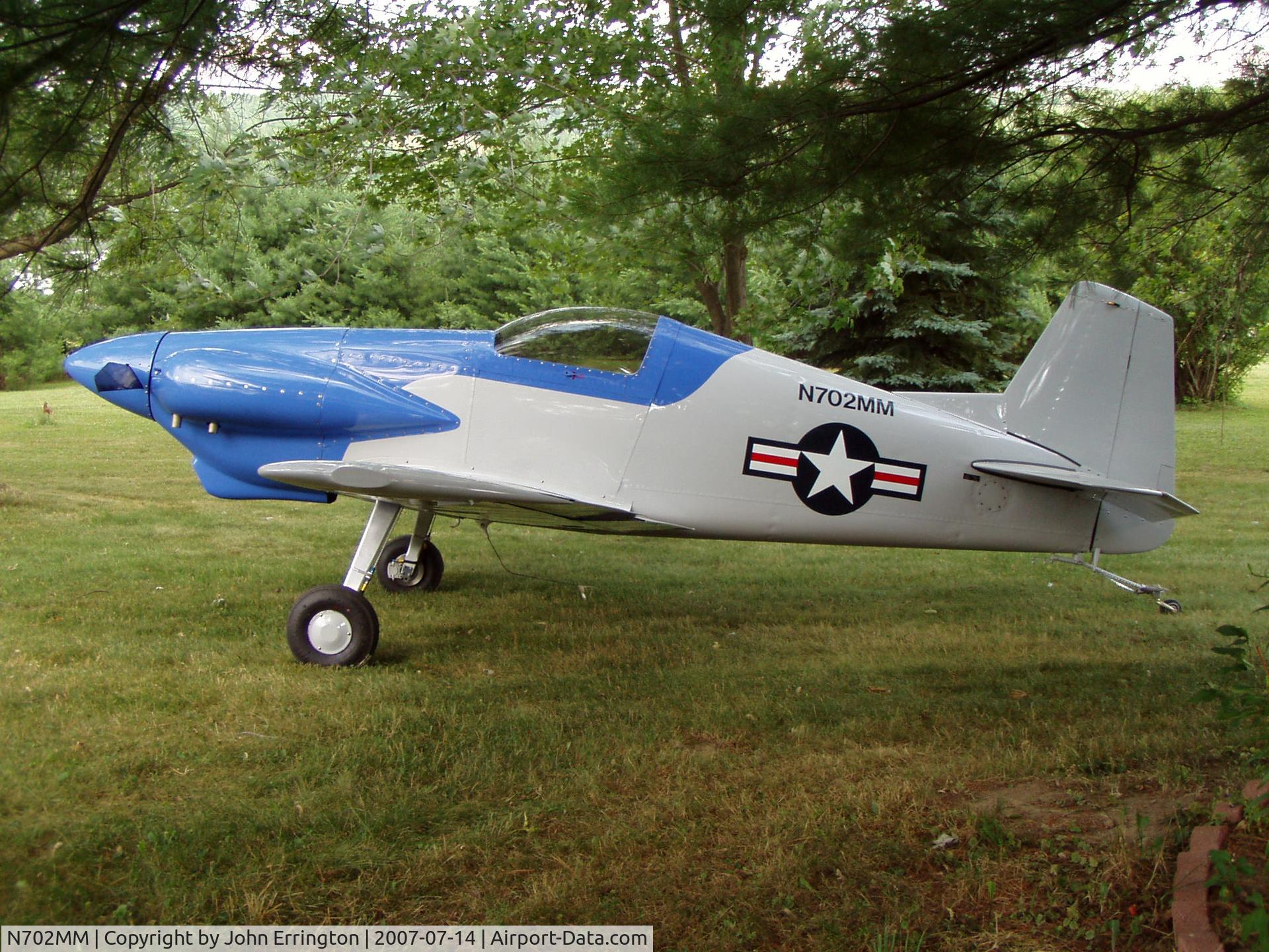 N702MM, 2007 Mustang Aeronautics Midget Mustang MM-1 C/N M-I-2178, Sitting in our front yard - all done - 4 years building