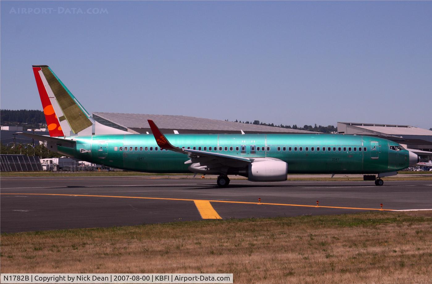 N1782B, 2007 Boeing 737-8GJ C/N 34904, Wearing N1782B for a test flight