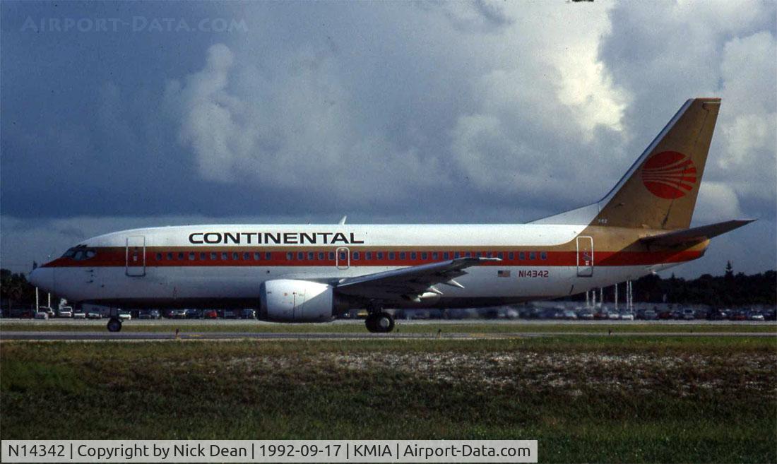 N14342, 1987 Boeing 737-3TO C/N 23580, /