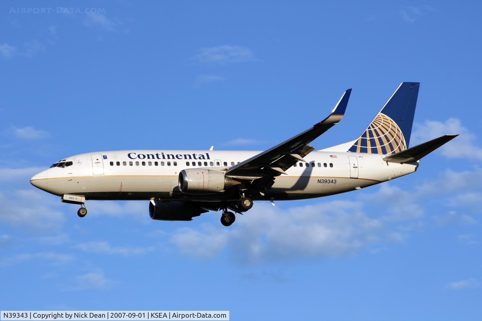 N39343, 1987 Boeing 737-3TO C/N 23581, /