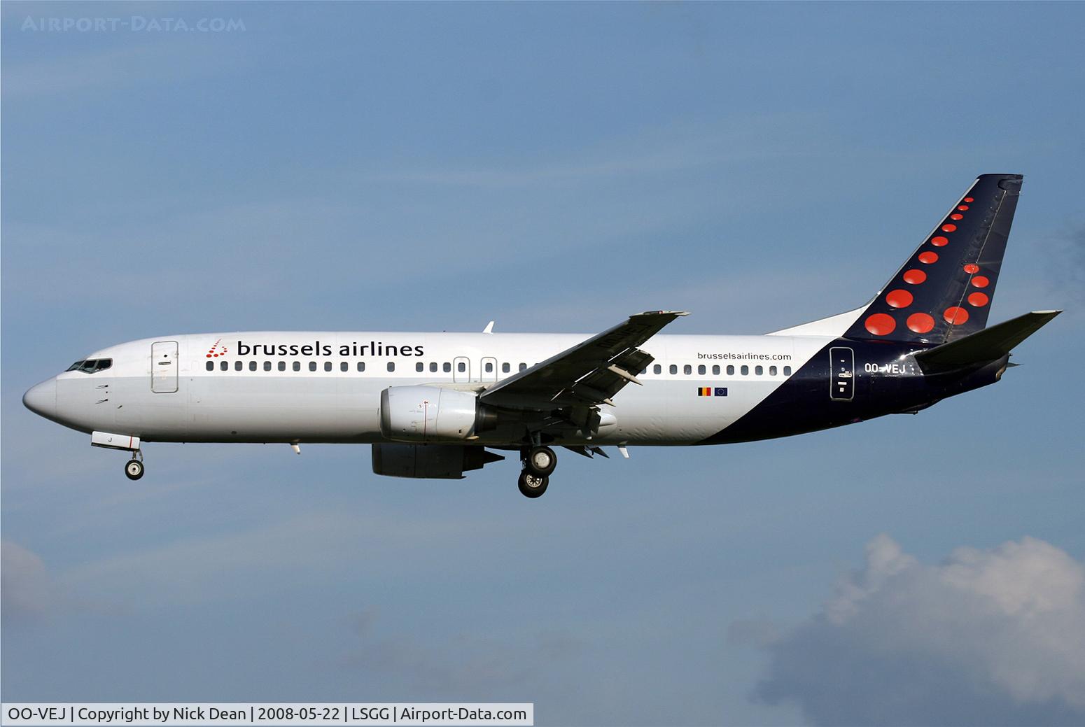 OO-VEJ, 1989 Boeing 737-405 C/N 24271, /