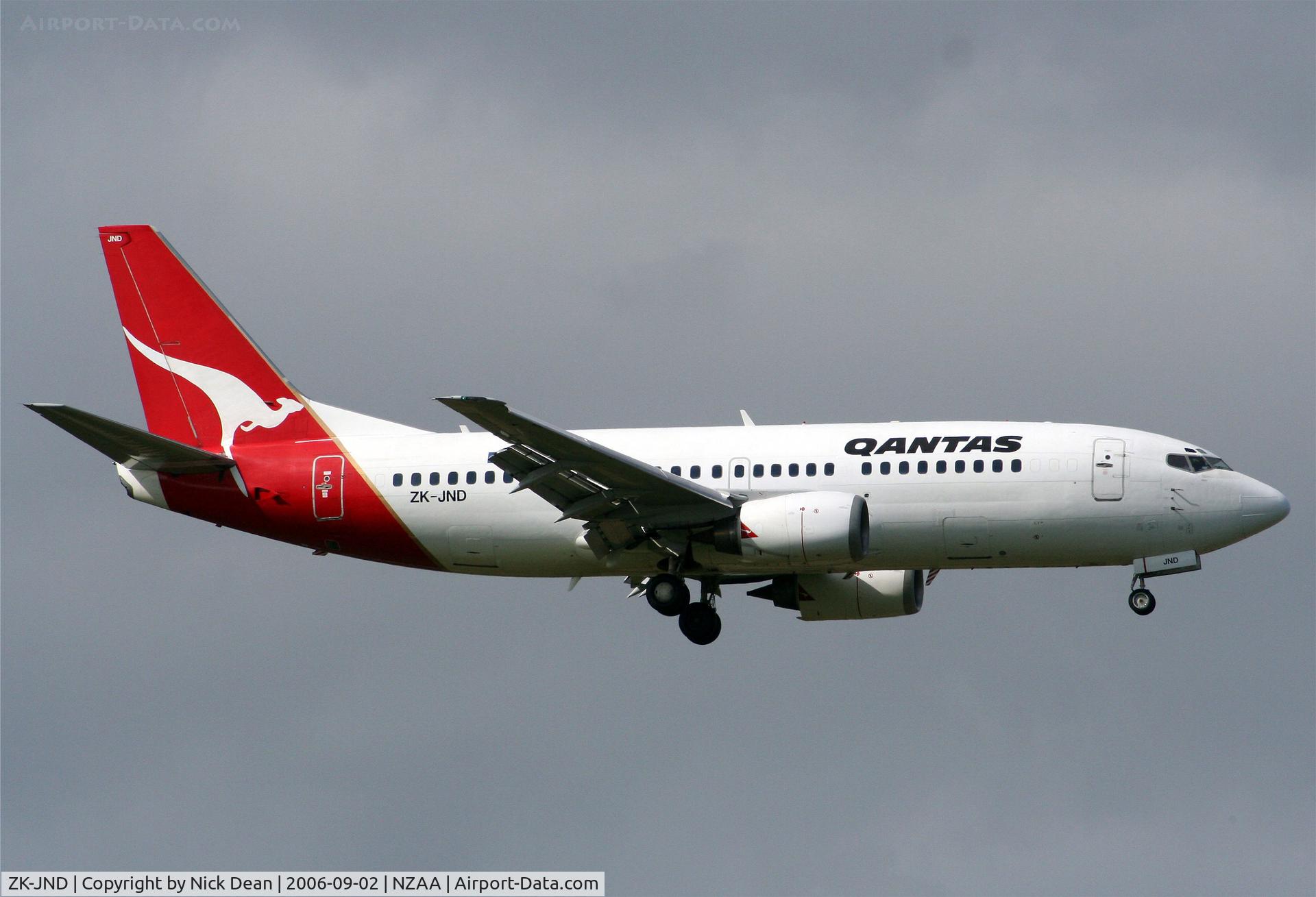 ZK-JND, 1989 Boeing 737-376 C/N 24297, /