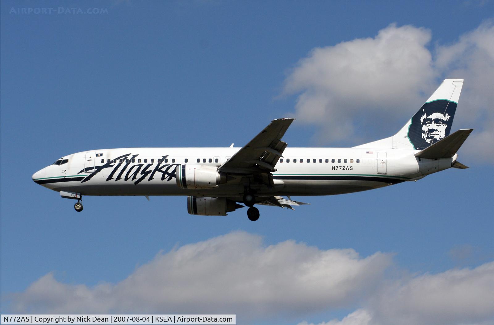 N772AS, 1993 Boeing 737-4Q8 C/N 25105, /