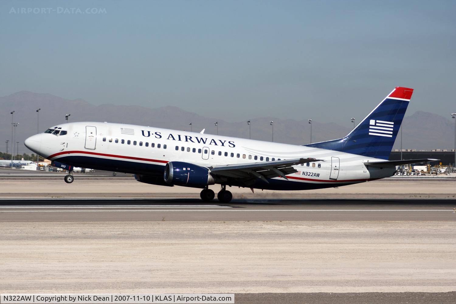 N322AW, 1991 Boeing 737-3G7 C/N 25400, /