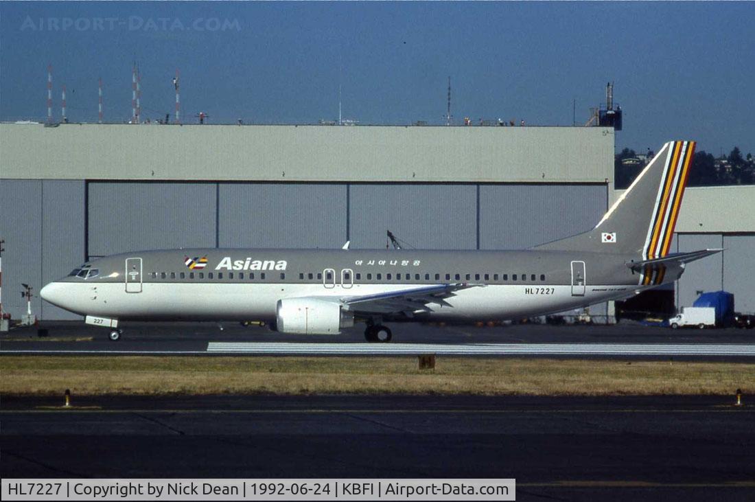 HL7227, 1992 Boeing 737-48E C/N 25764, Scanned from a slide