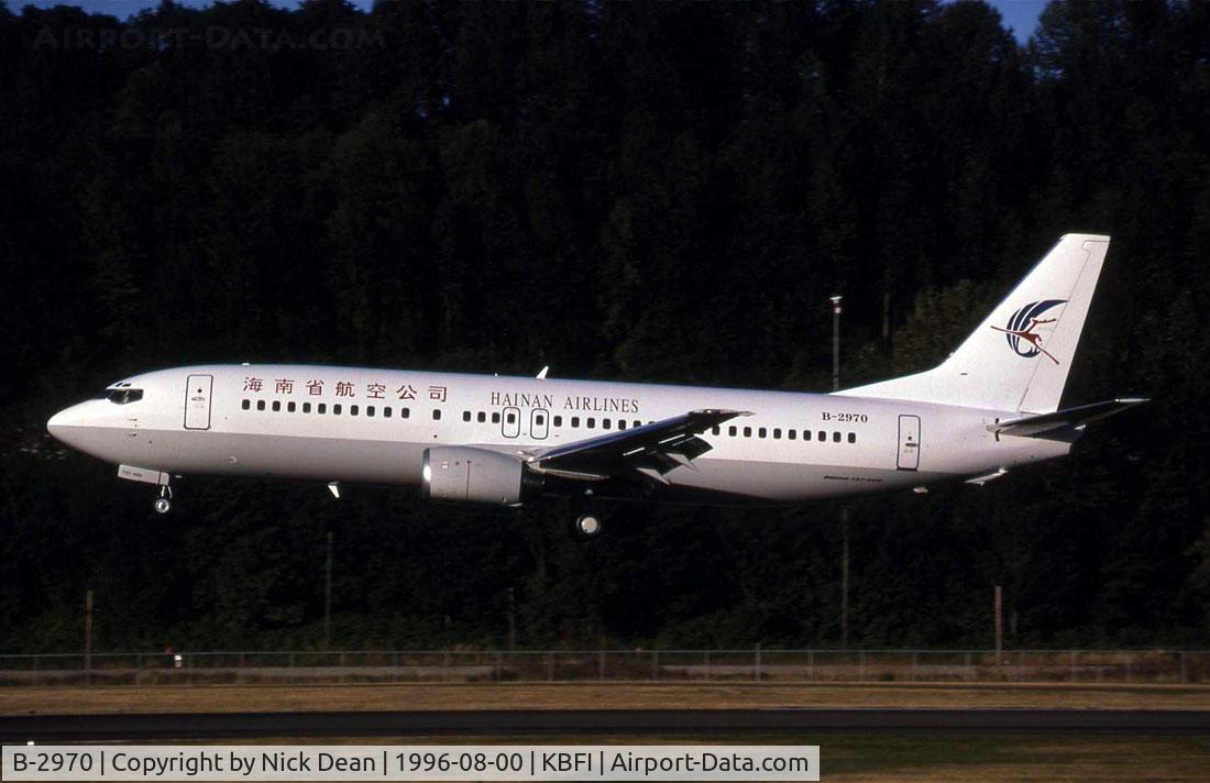 B-2970, 1996 Boeing 737-4Q8 C/N 26337, Scanned from a slide