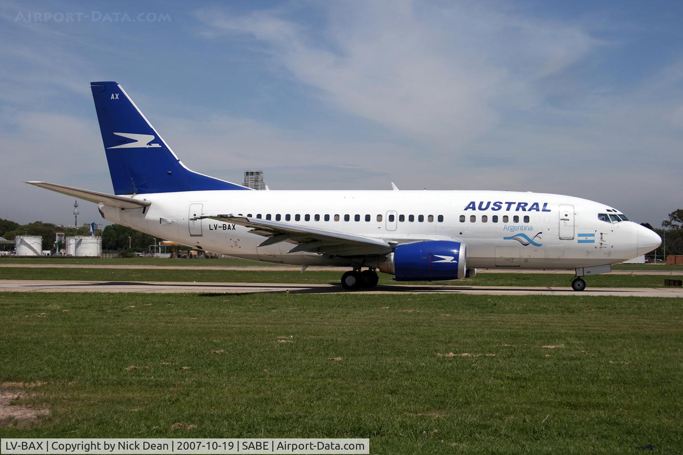 LV-BAX, 1993 Boeing 737-5H6 C/N 26448, Austral titles