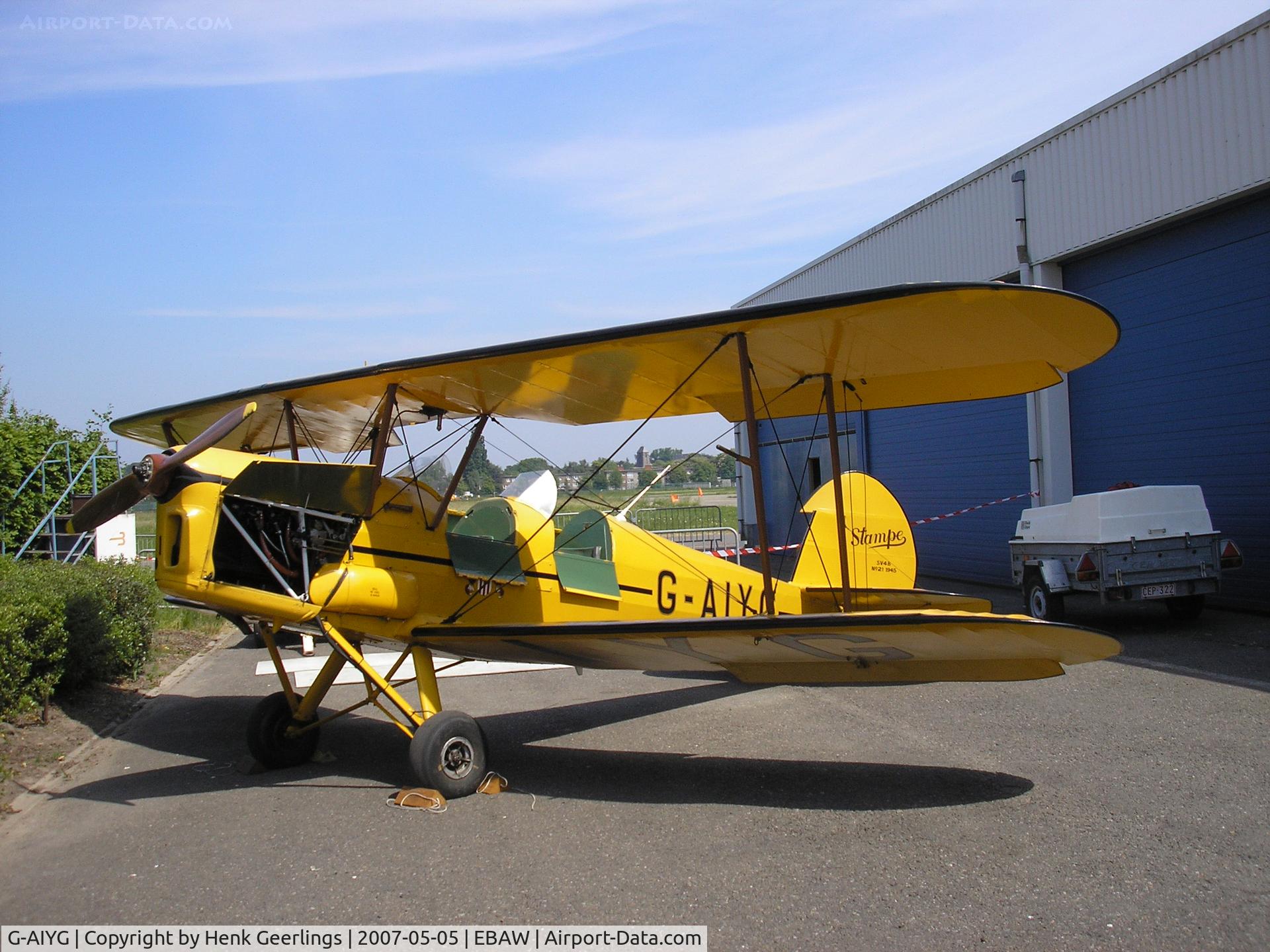 G-AIYG, 1945 Stampe-Vertongen SV-4B C/N 21, Stampe Fly In - Deurne , Belgium , 2007