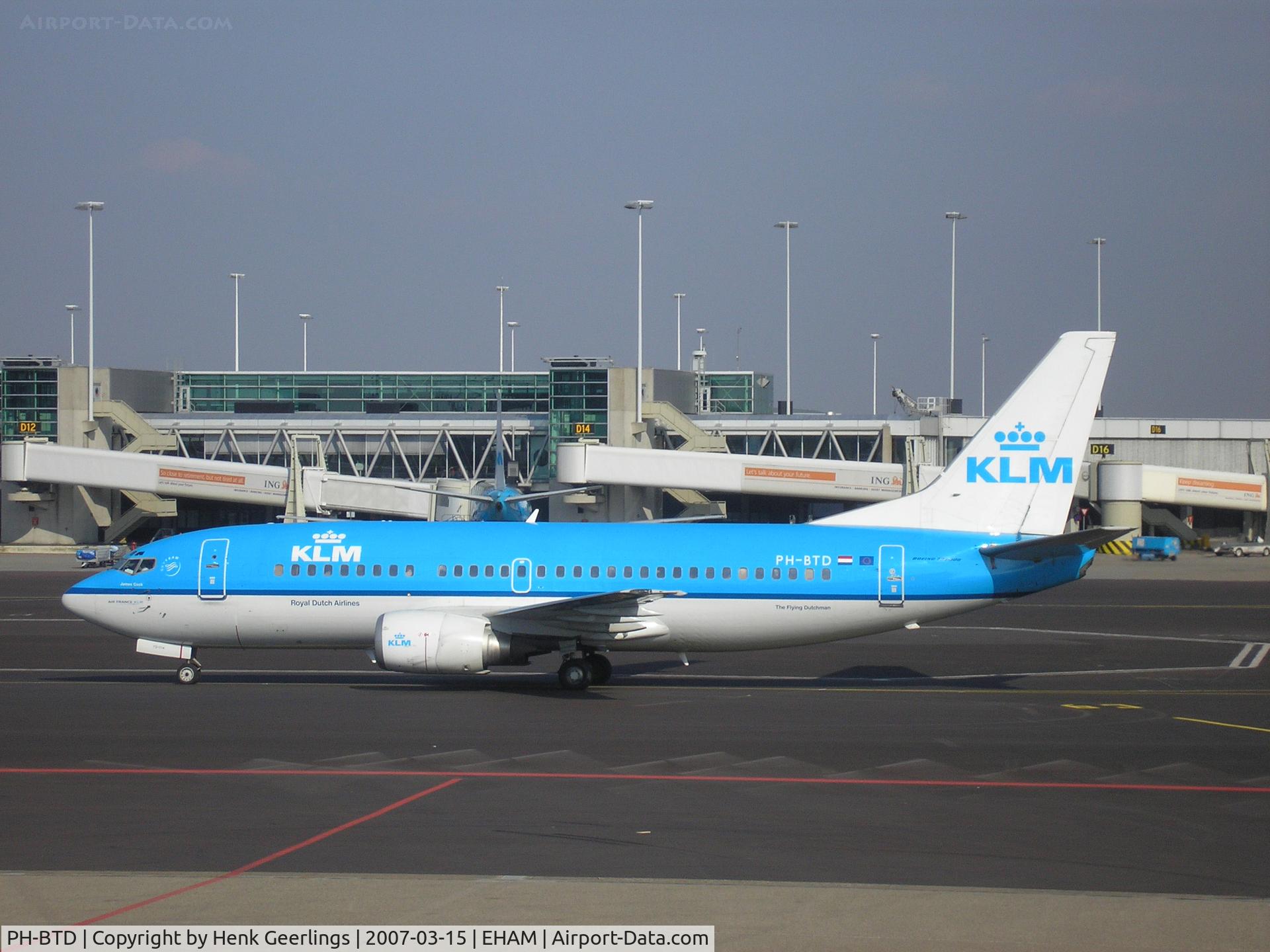 PH-BTD, 1992 Boeing 737-306 C/N 27420, Schiphol , KLM
