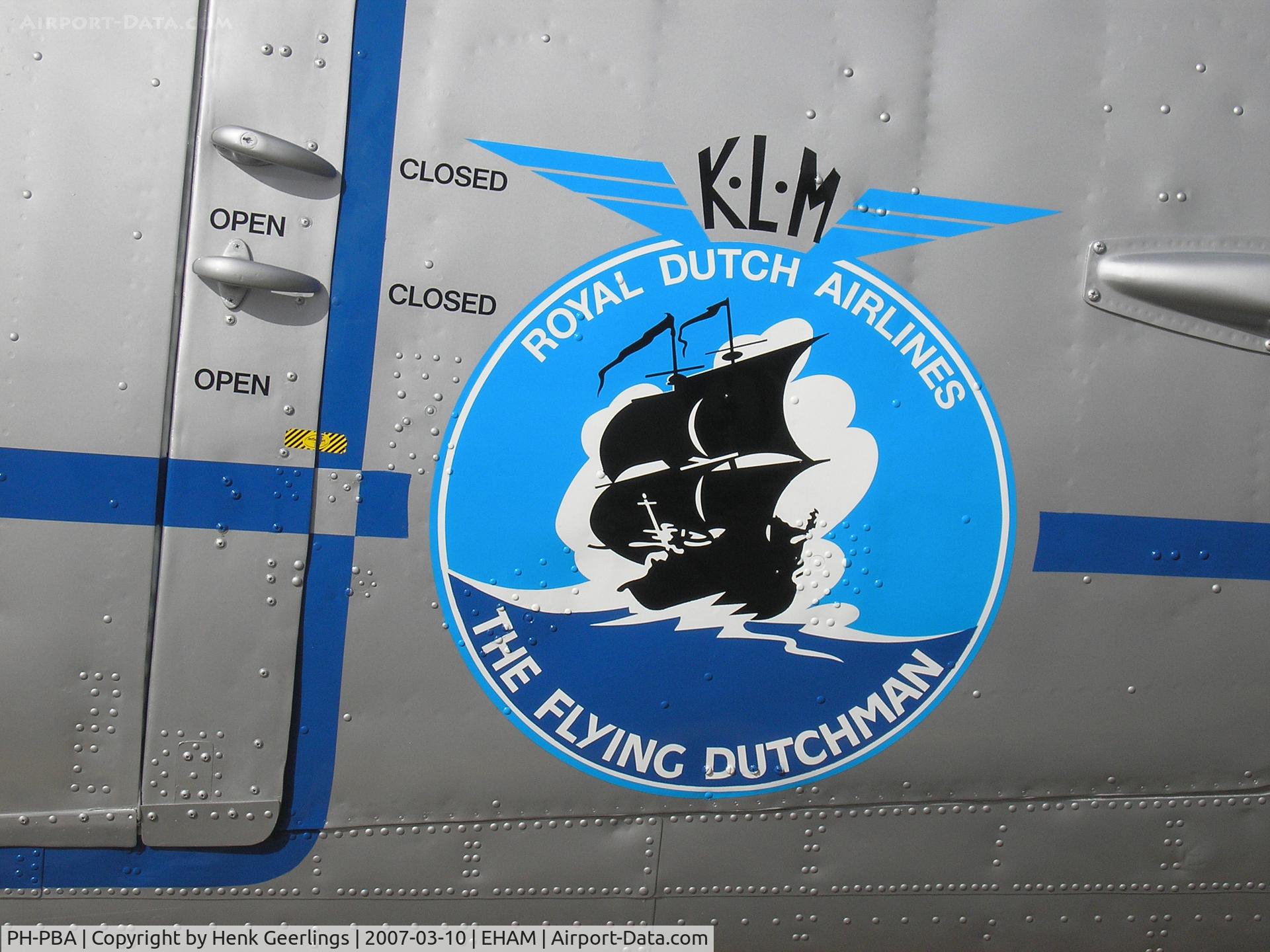 PH-PBA, 1943 Douglas DC-3C-S1C3G (C-47A-75-DL) C/N 19434, KLM logo on PH-PBA