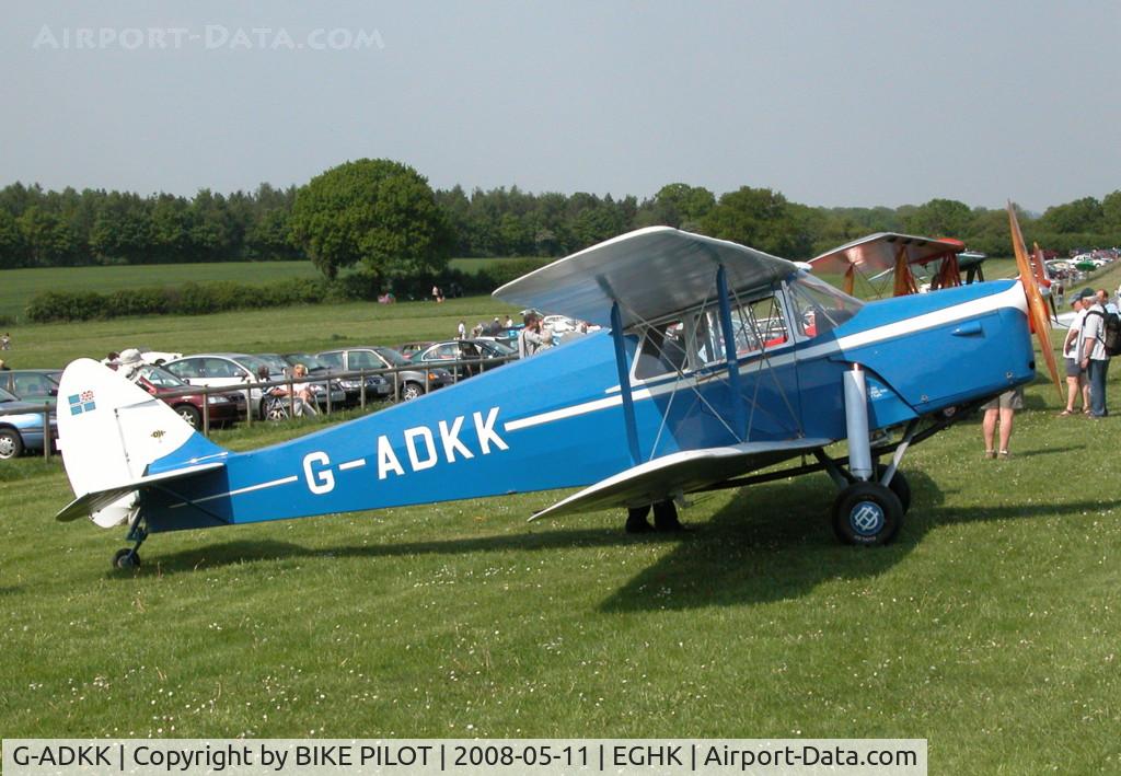 G-ADKK, 1935 De Havilland DH.87B Hornet Moth C/N 8033, POPHAM DEHAVILLAND FLY-IN 2008