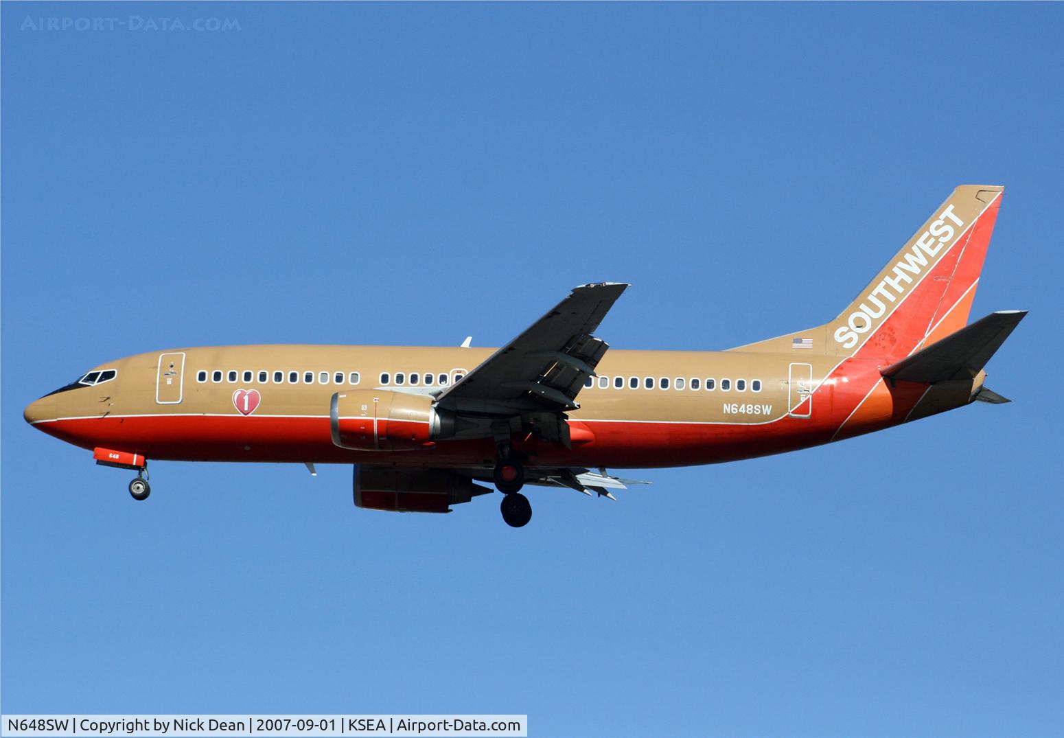 N648SW, 1997 Boeing 737-3H4 C/N 27718, /
