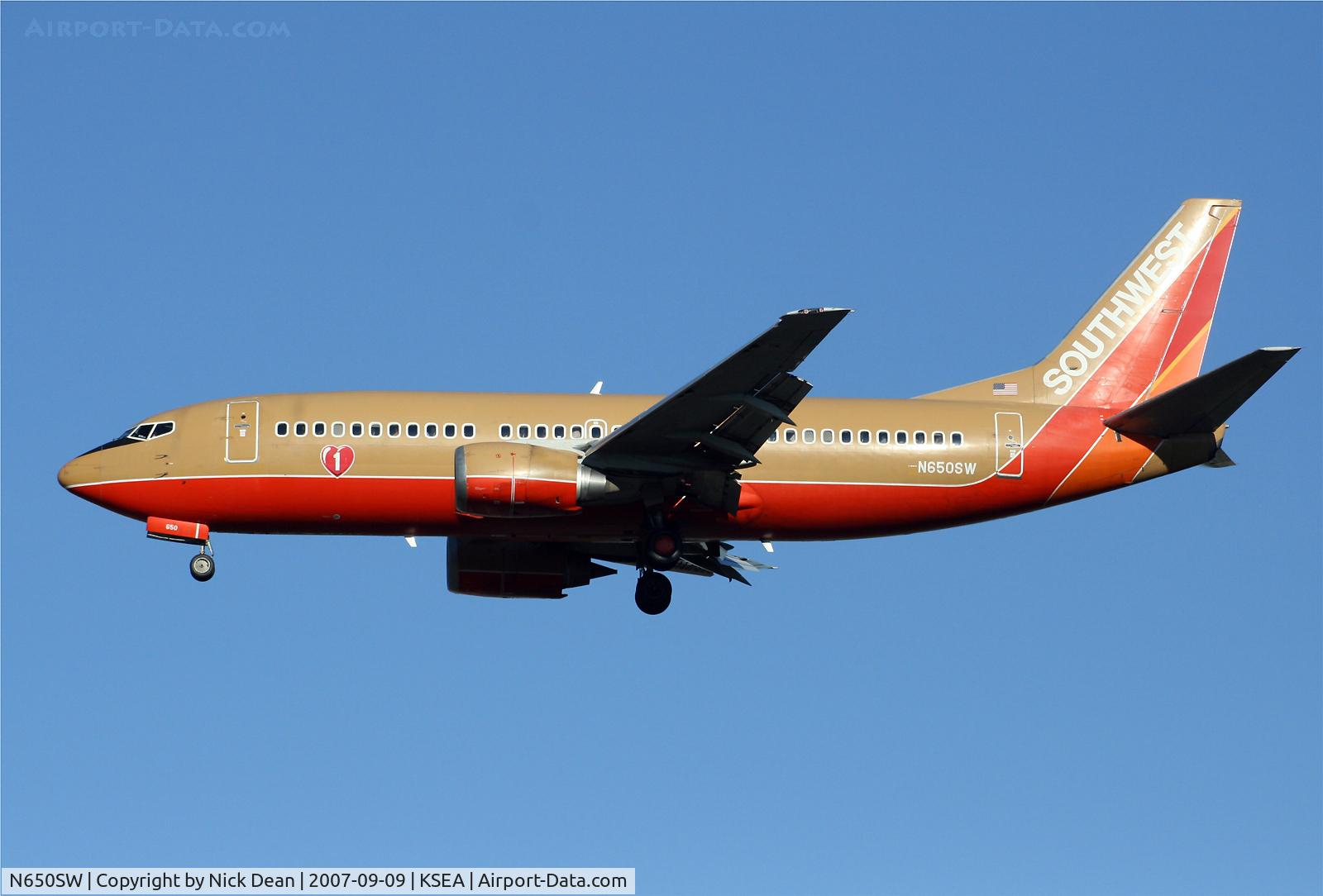 N650SW, 1997 Boeing 737-3H4 C/N 27720, /