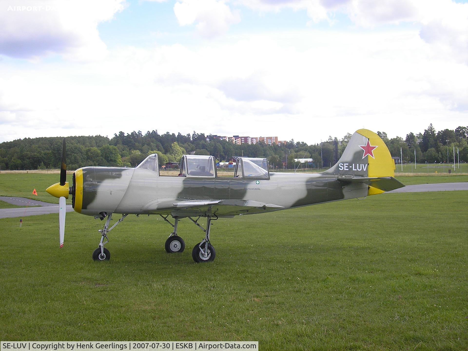 SE-LUV, 1984 Yakovlev Yak-52 C/N 844707, Barkarby Airport