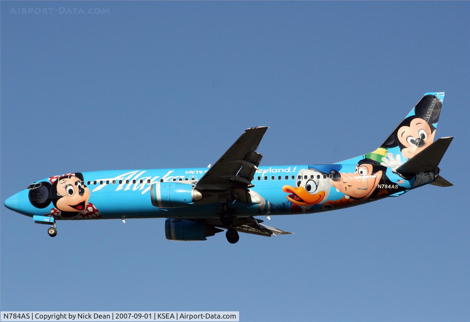 N784AS, 1996 Boeing 737-4Q8 C/N 28199, /