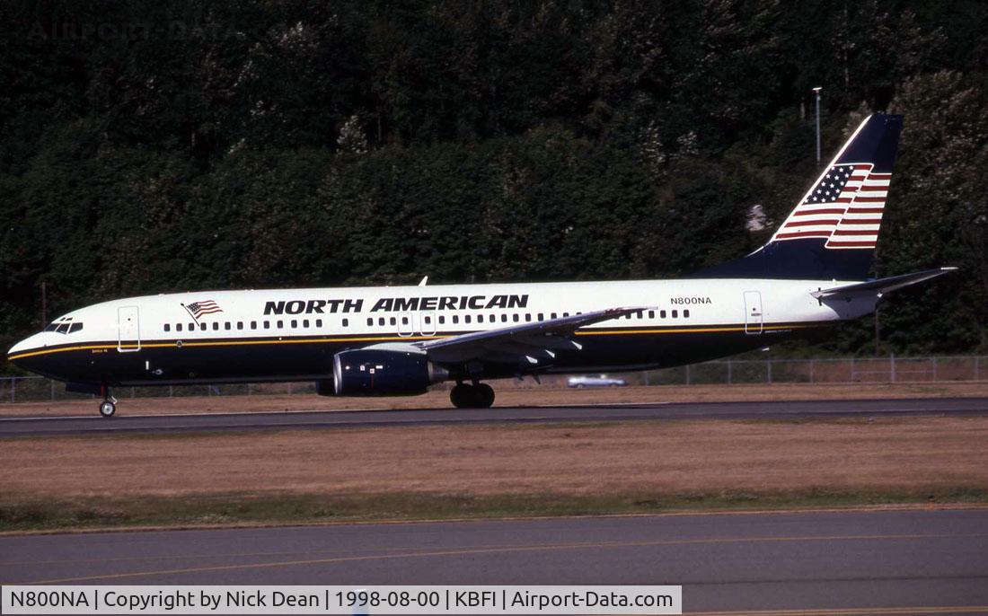 N800NA, 1998 Boeing 737-8Q8 C/N 28215, Scanned from a slide