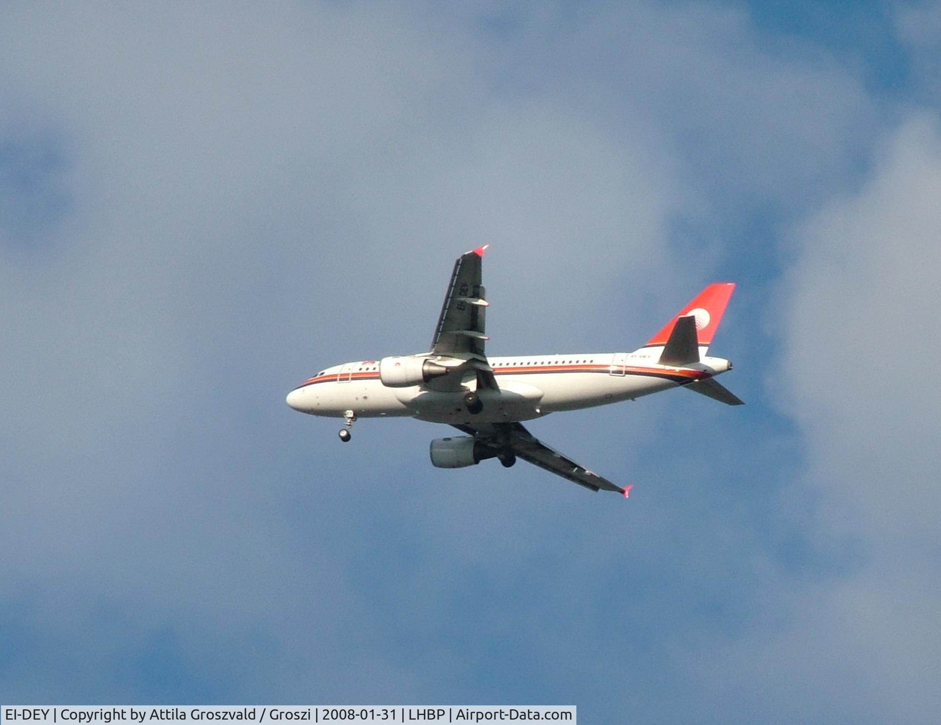 EI-DEY, 1999 Airbus A319-112 C/N 1102, Ullo, Hungary. Landing LHBP