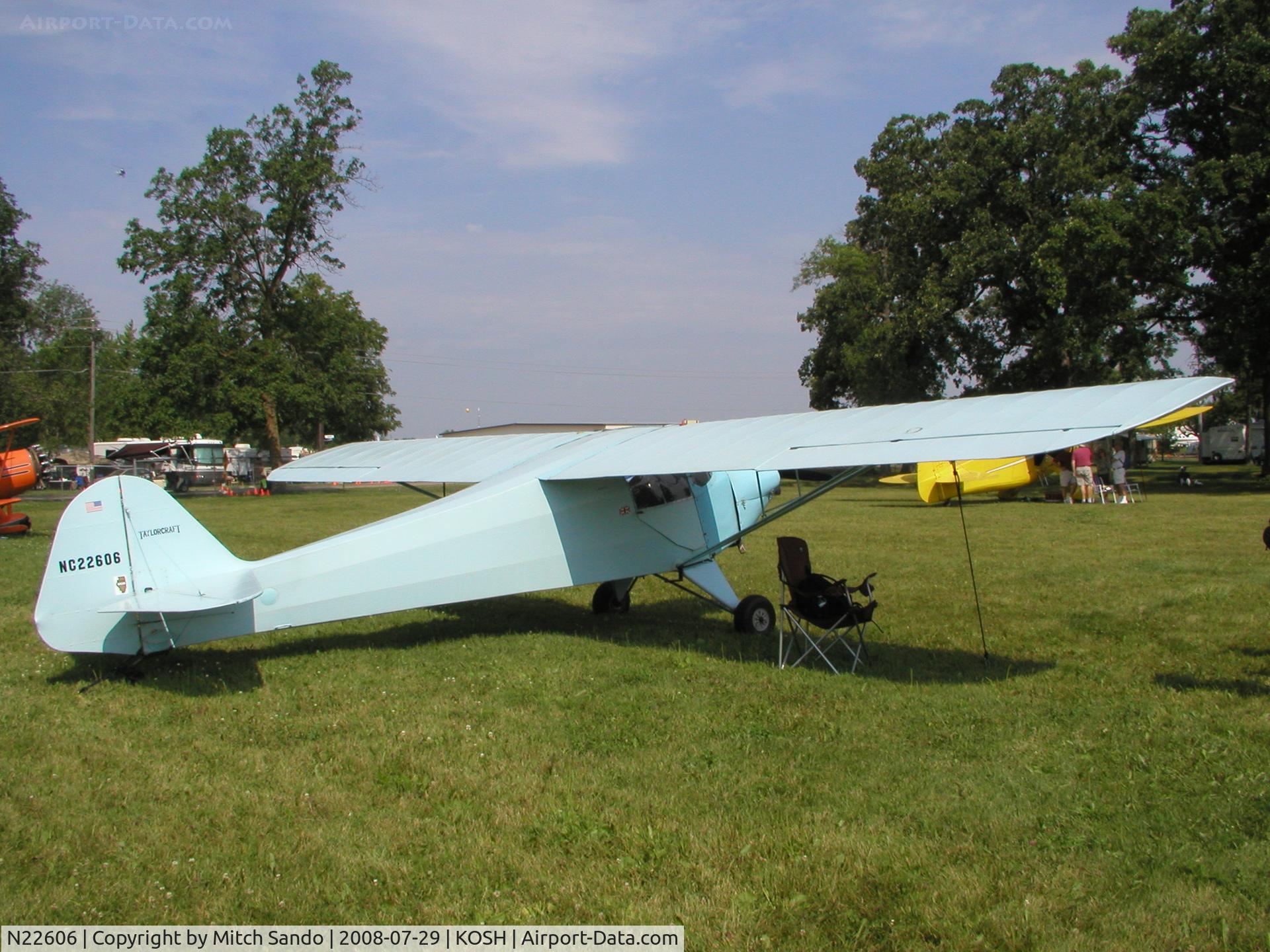N22606, 1939 Taylorcraft BL C/N 1247, EAA AirVenture 2008.
