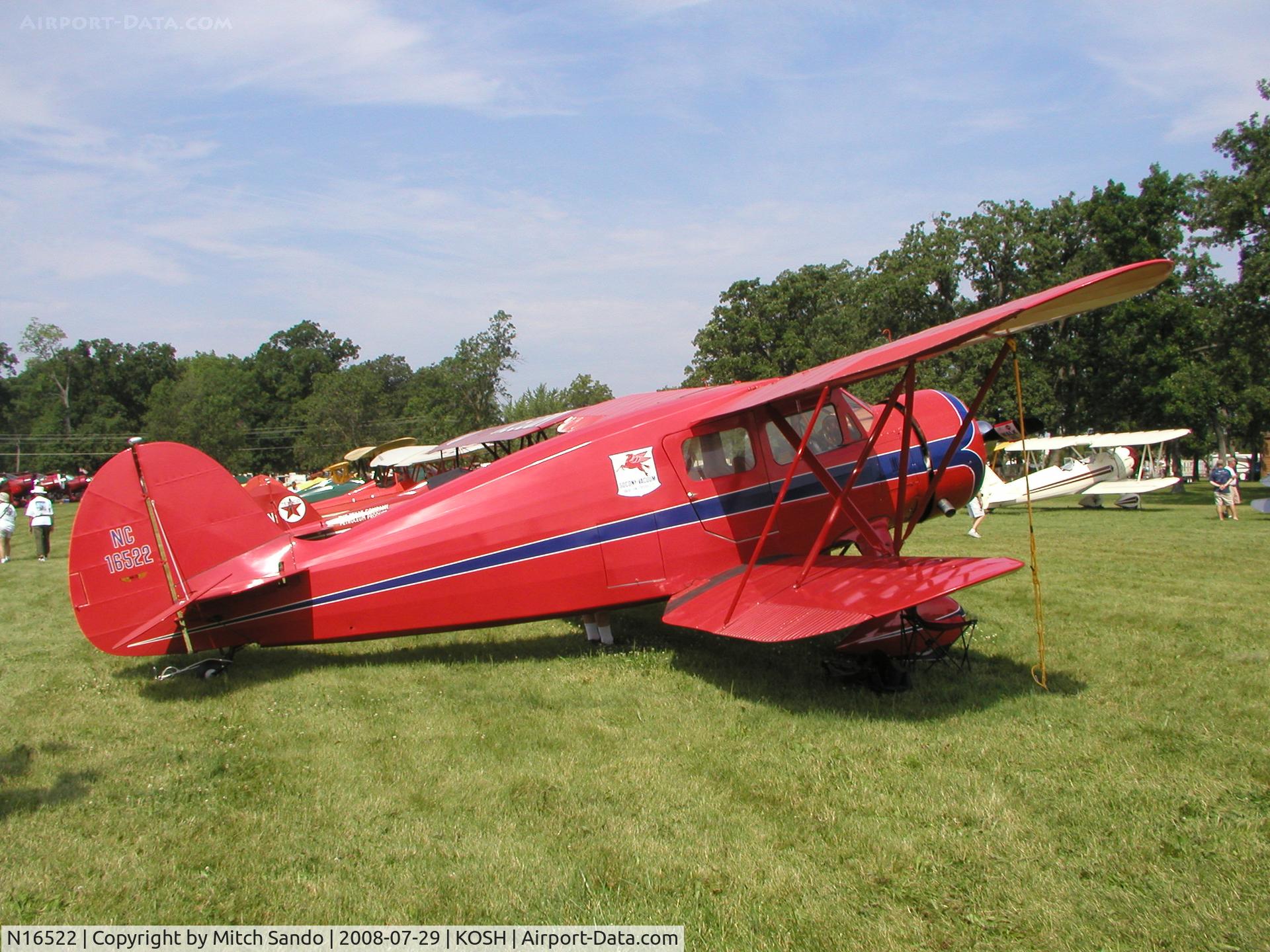 N16522, 1939 Waco YKS-6 C/N 4513, EAA AirVenture 2008.