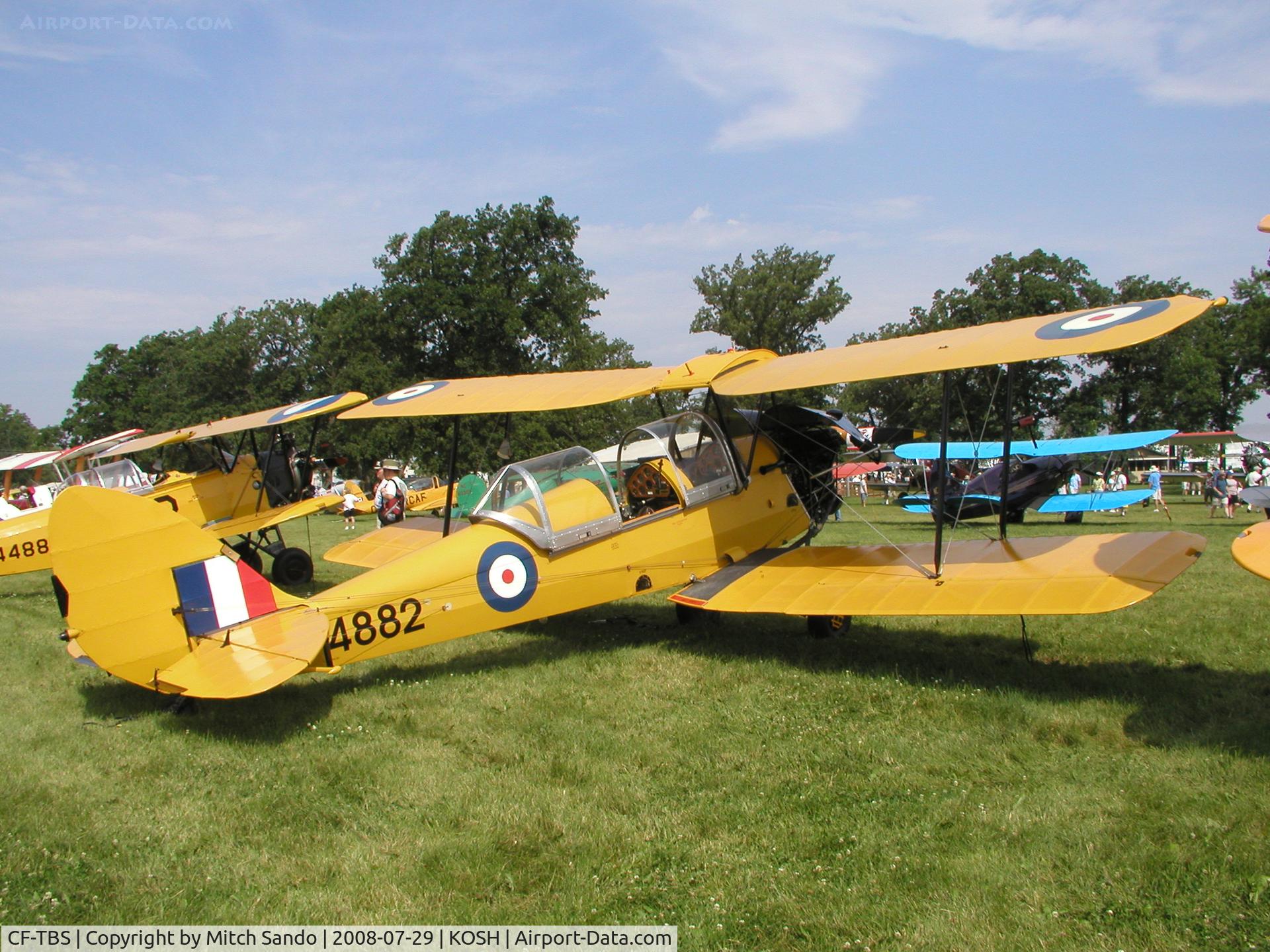 CF-TBS, 1941 De Havilland Canada DH-82C Tiger Moth C/N DHC1073, EAA AirVenture 2008.