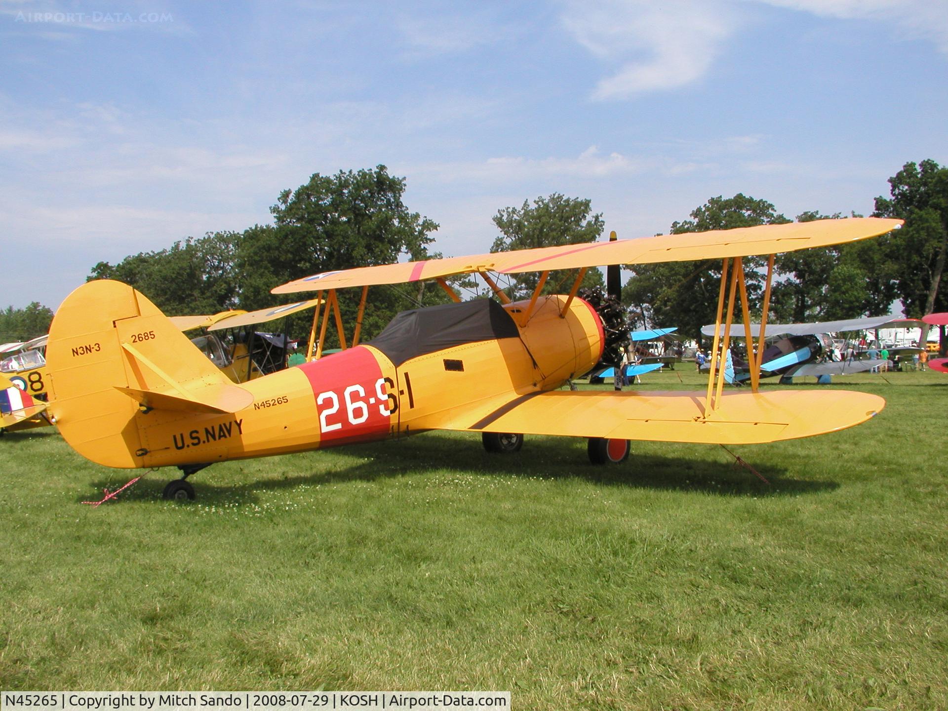 N45265, 1941 Naval Aircraft Factory N3N-3 C/N 2685, EAA AirVenture 2008.