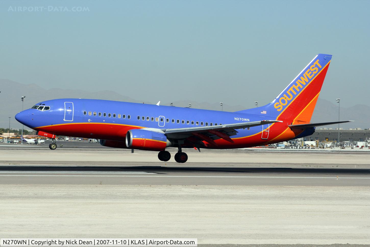 N270WN, 1998 Boeing 737-705 C/N 29089, /