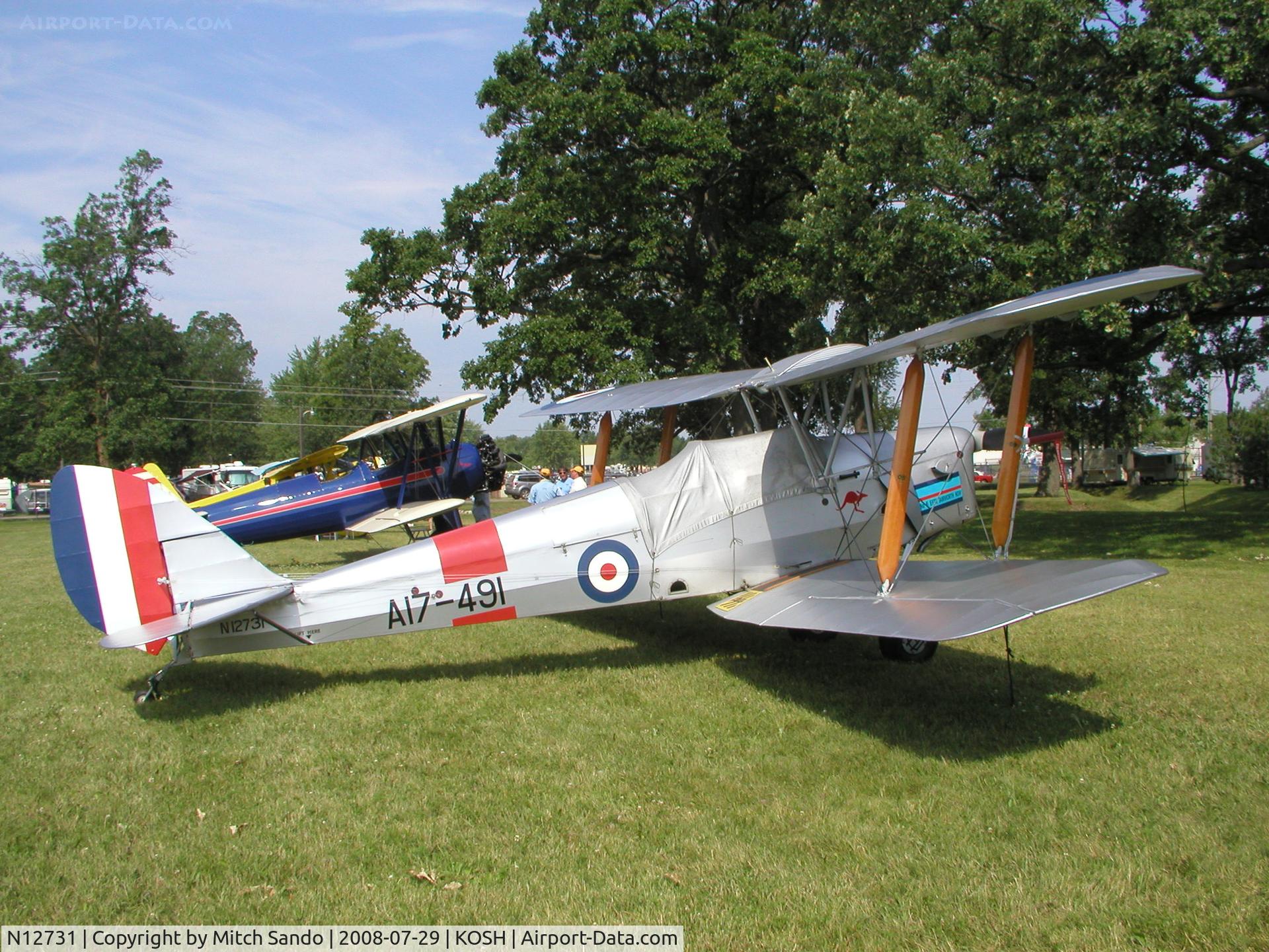 N12731, 1942 De Havilland Australia DH-82A Tiger Moth C/N DHA914, EAA AirVenture 2008.