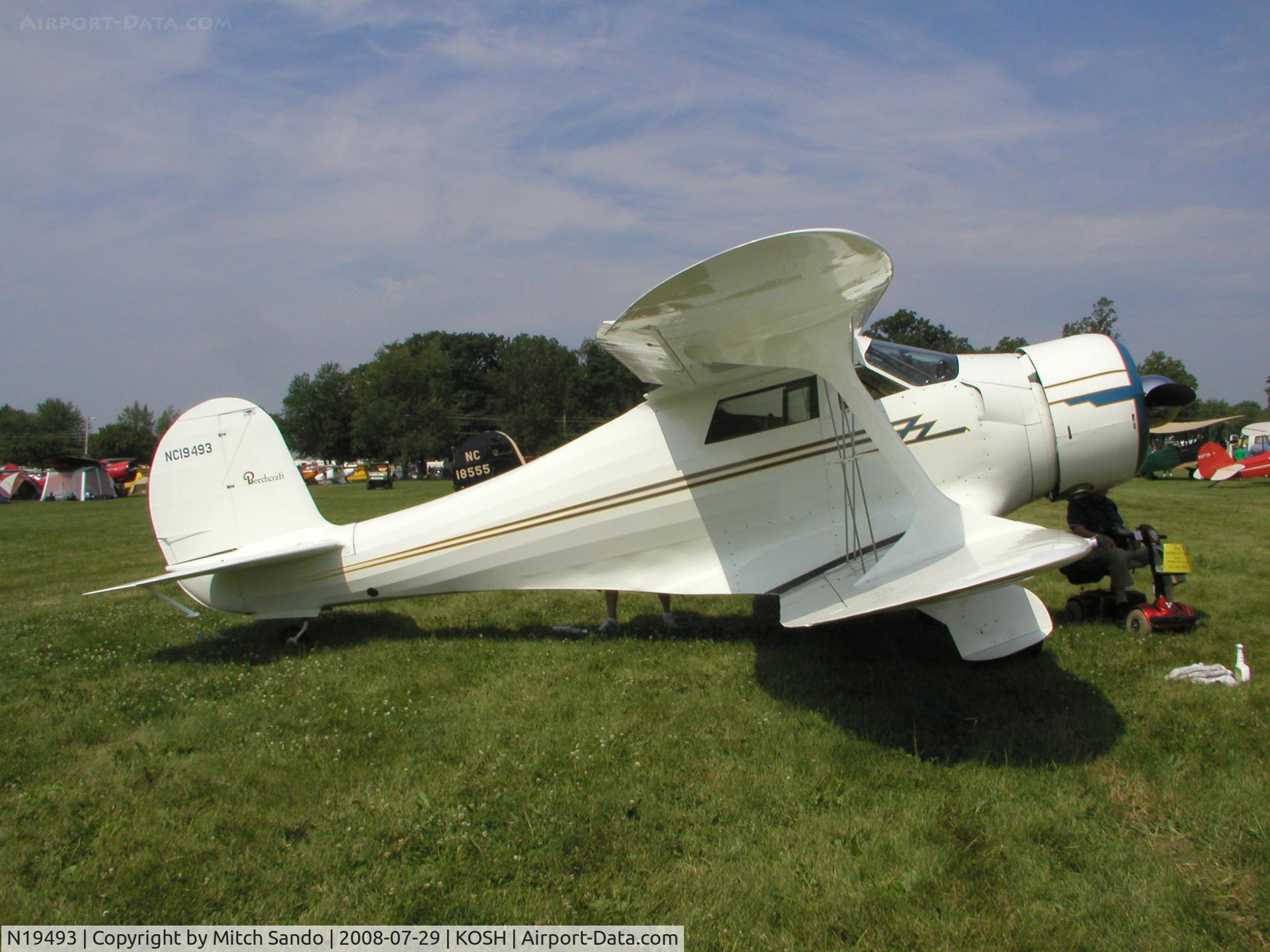 N19493, 1939 Beech D17S Staggerwing C/N 263, EAA AirVenture 2008.