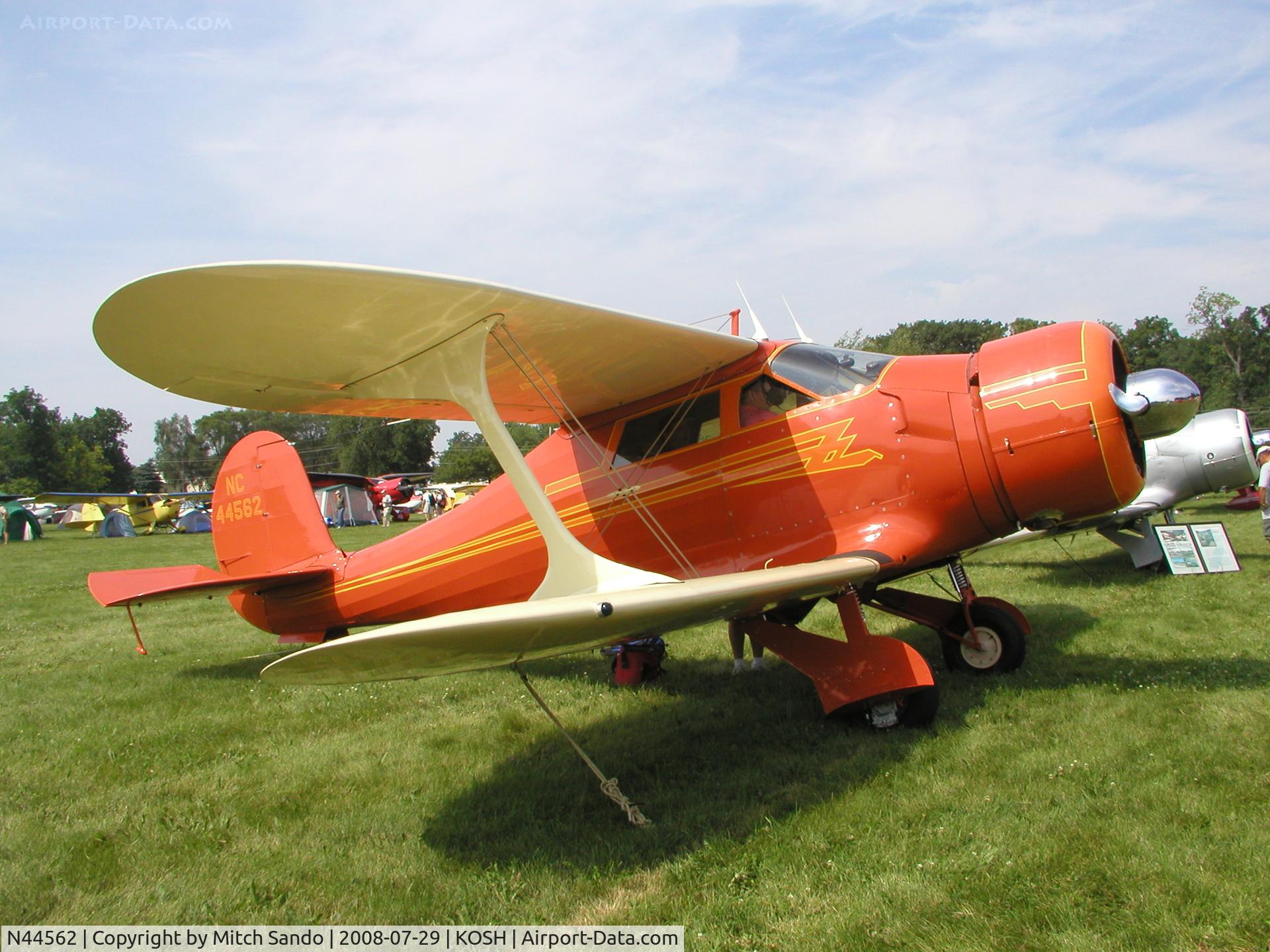 N44562, 1944 Beech D17S Staggerwing C/N 6923, EAA AirVenture 2008.