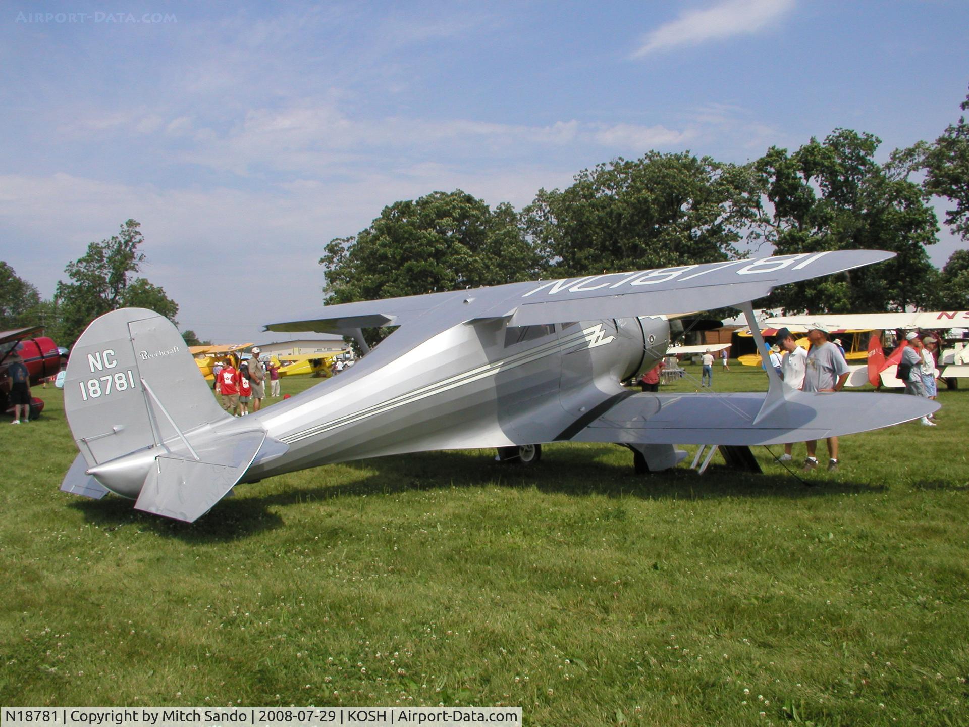 N18781, 1938 Beech F17D Staggerwing C/N 204, EAA AirVenture 2008.