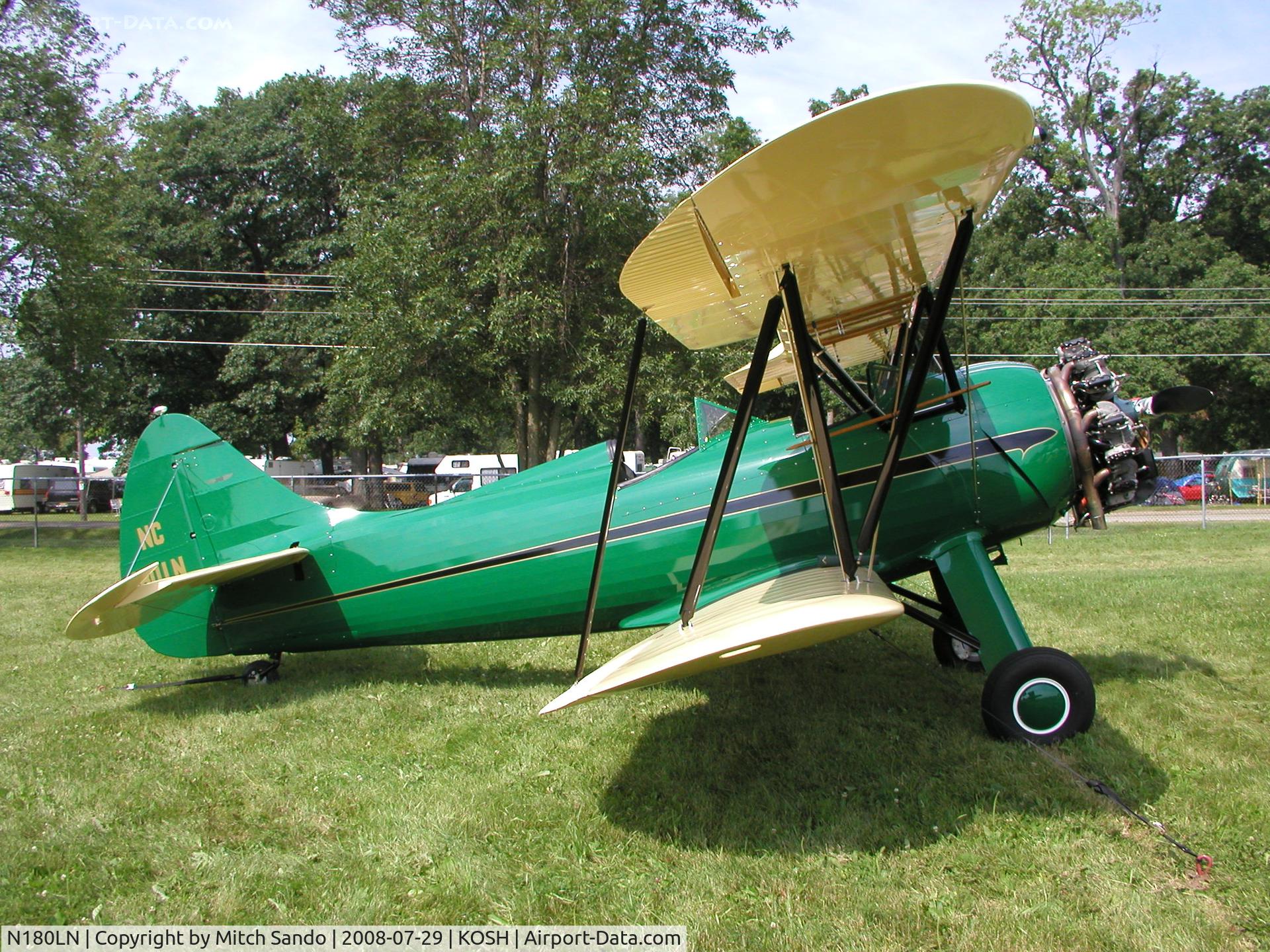 N180LN, 1941 Waco UPF-7 C/N 5599, EAA AirVenture 2008.