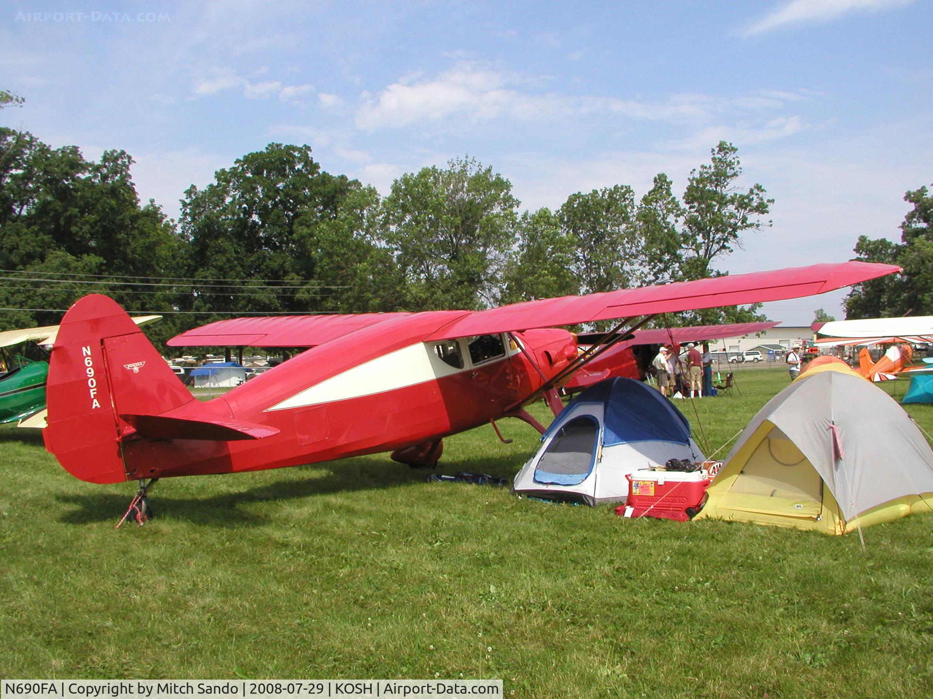N690FA, 1946 Fairchild 24R-46 C/N R46-104, EAA AirVenture 2008.
