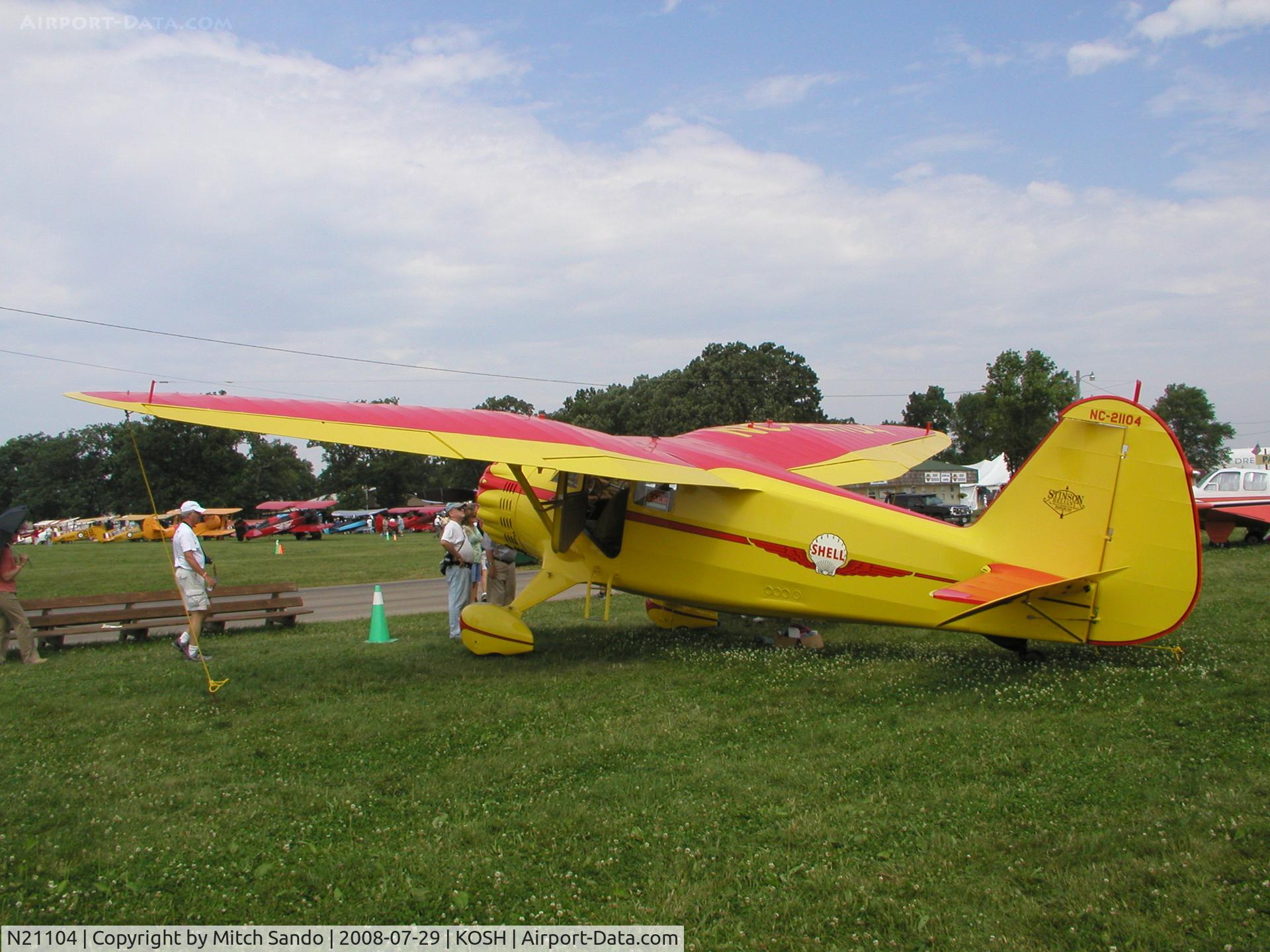 N21104, 1938 Stinson SR-10J Reliant C/N 5830, EAA AirVenture 2008.