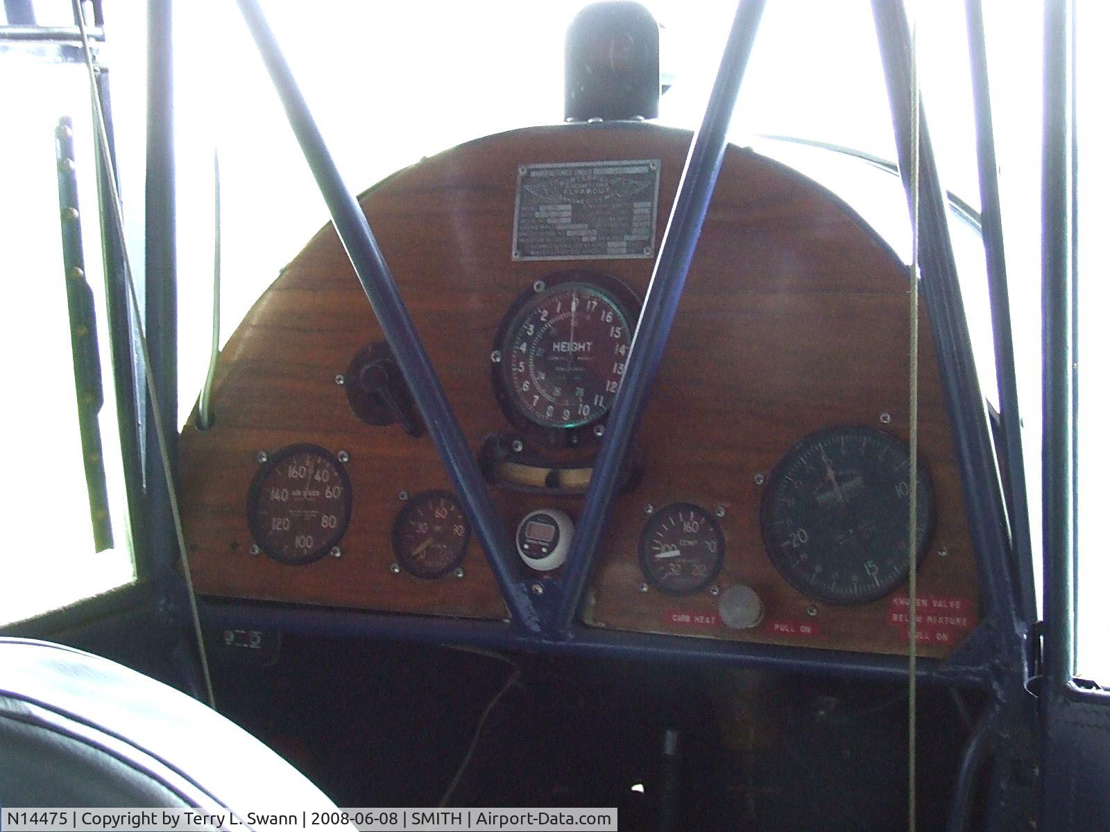 N14475, 1935 Porterfield 35-70 Flyabout C/N 132, Cockpit view.