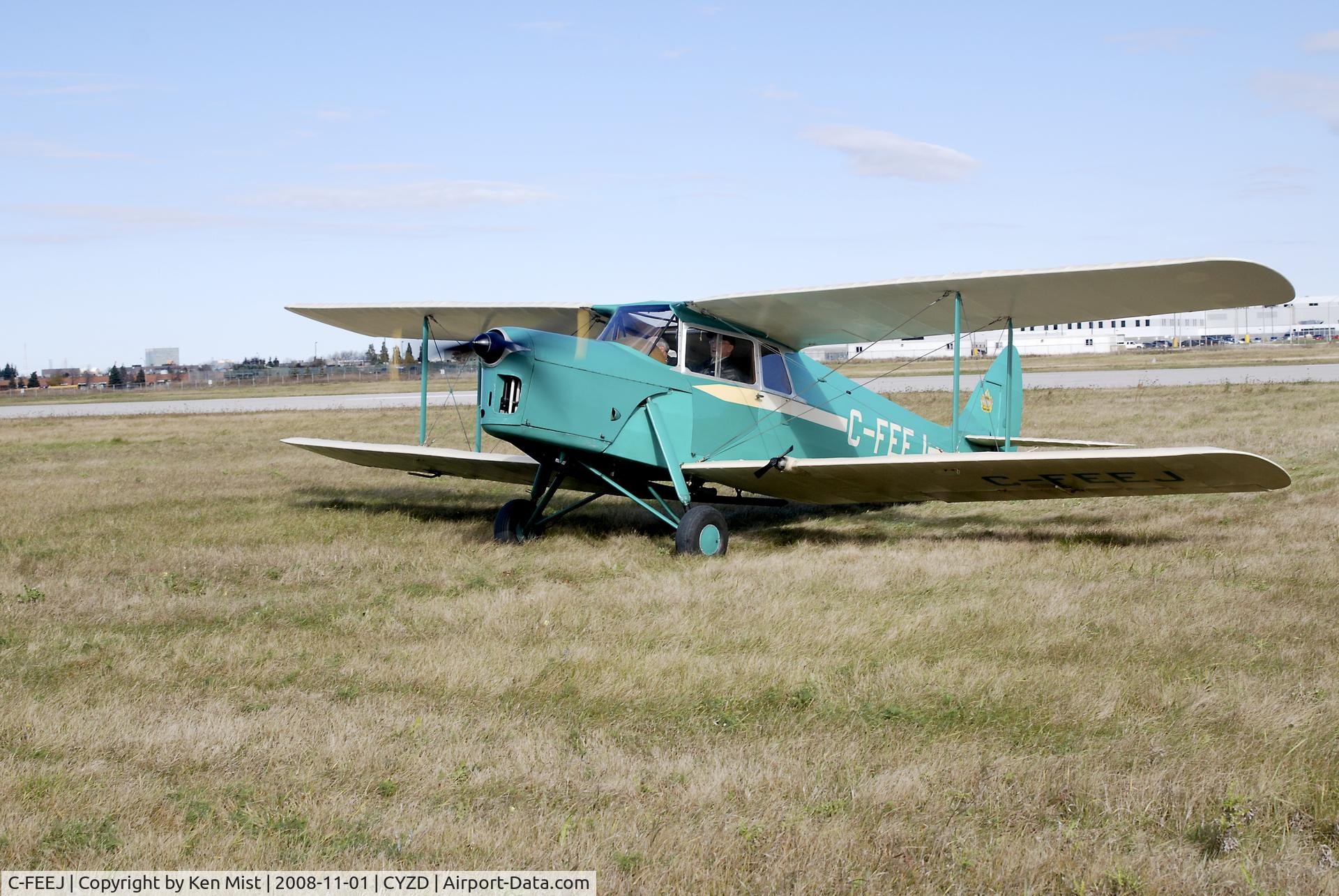 C-FEEJ, 1956 De Havilland DH.87B Hornet Moth C/N 8092, Last flight.  Delivered to Toronto Aerospace Museum