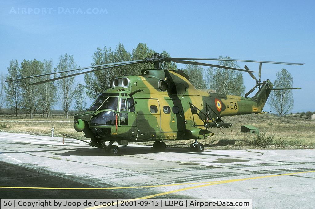 56, IAR IAR-330L Puma SOCAT C/N 73, The IAR-330 Socat is an armed version of the IAR-330 Puma. Developed by the Rumanians the helicopter is fitted with a nose mounted gun and hardpoints.