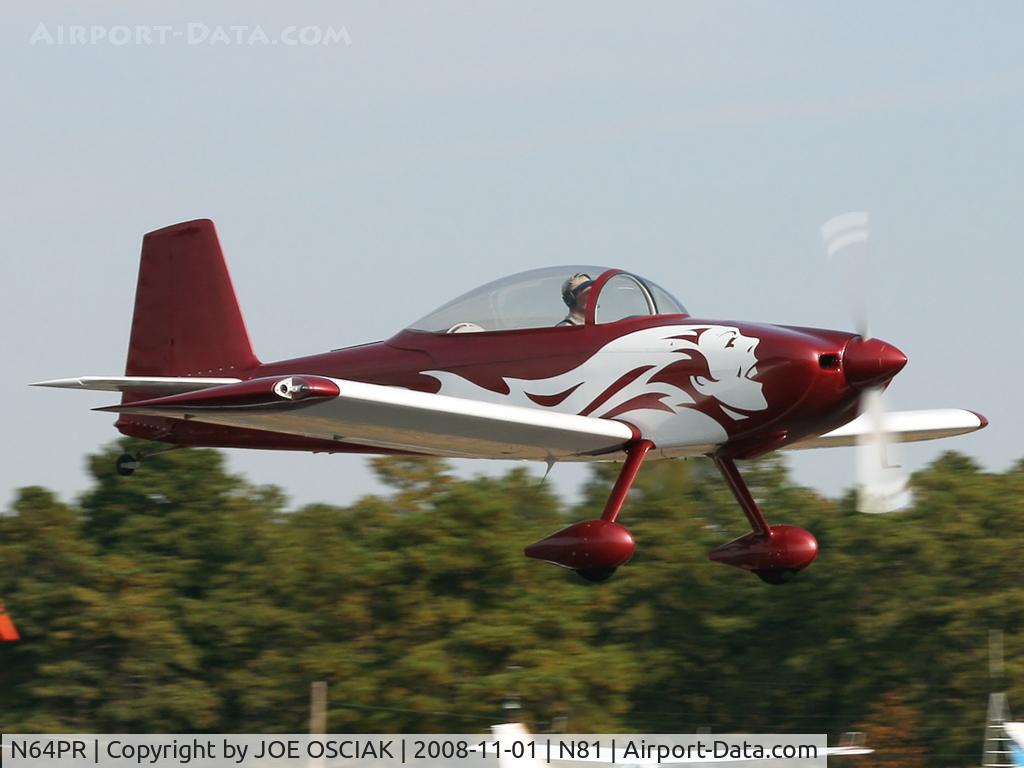 N64PR, 2007 Van's RV-8 C/N 82263, Leaving N81