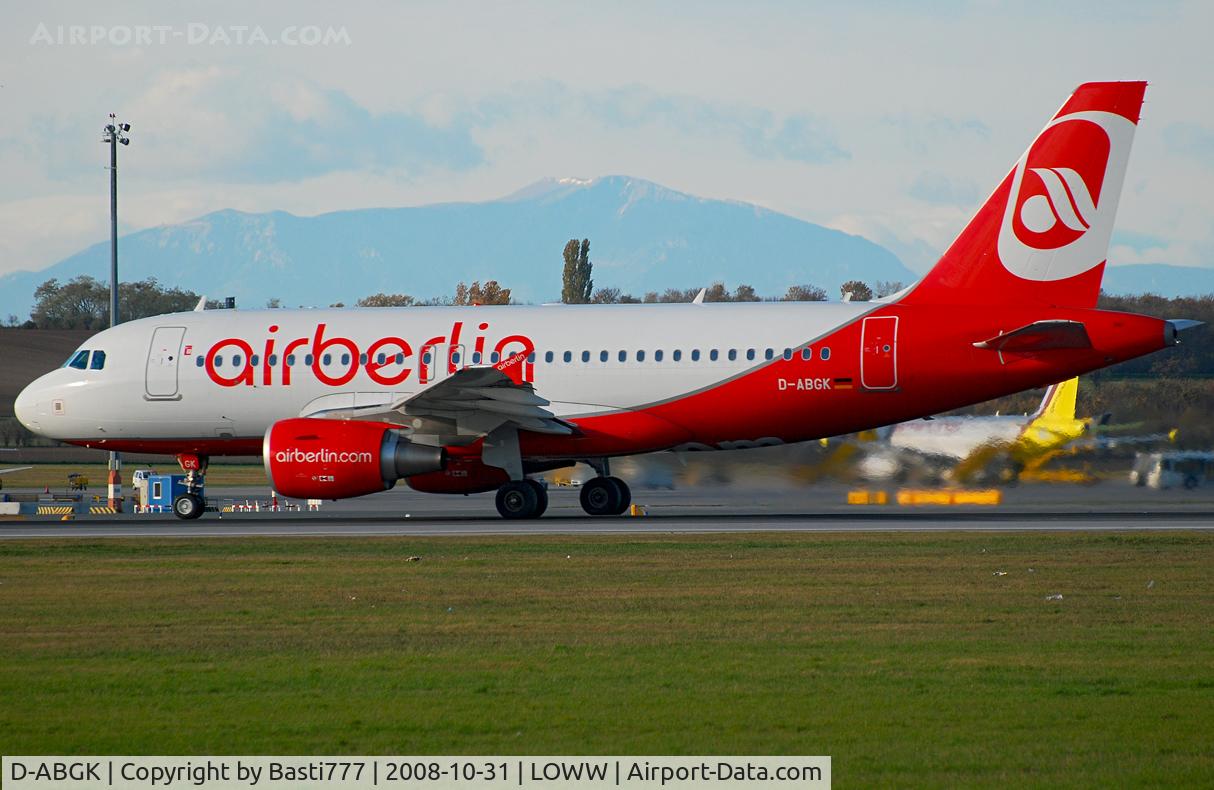 D-ABGK, 2008 Airbus A319-112 C/N 3447, Air Berlin Airbus A319-112 (D-ABGK)