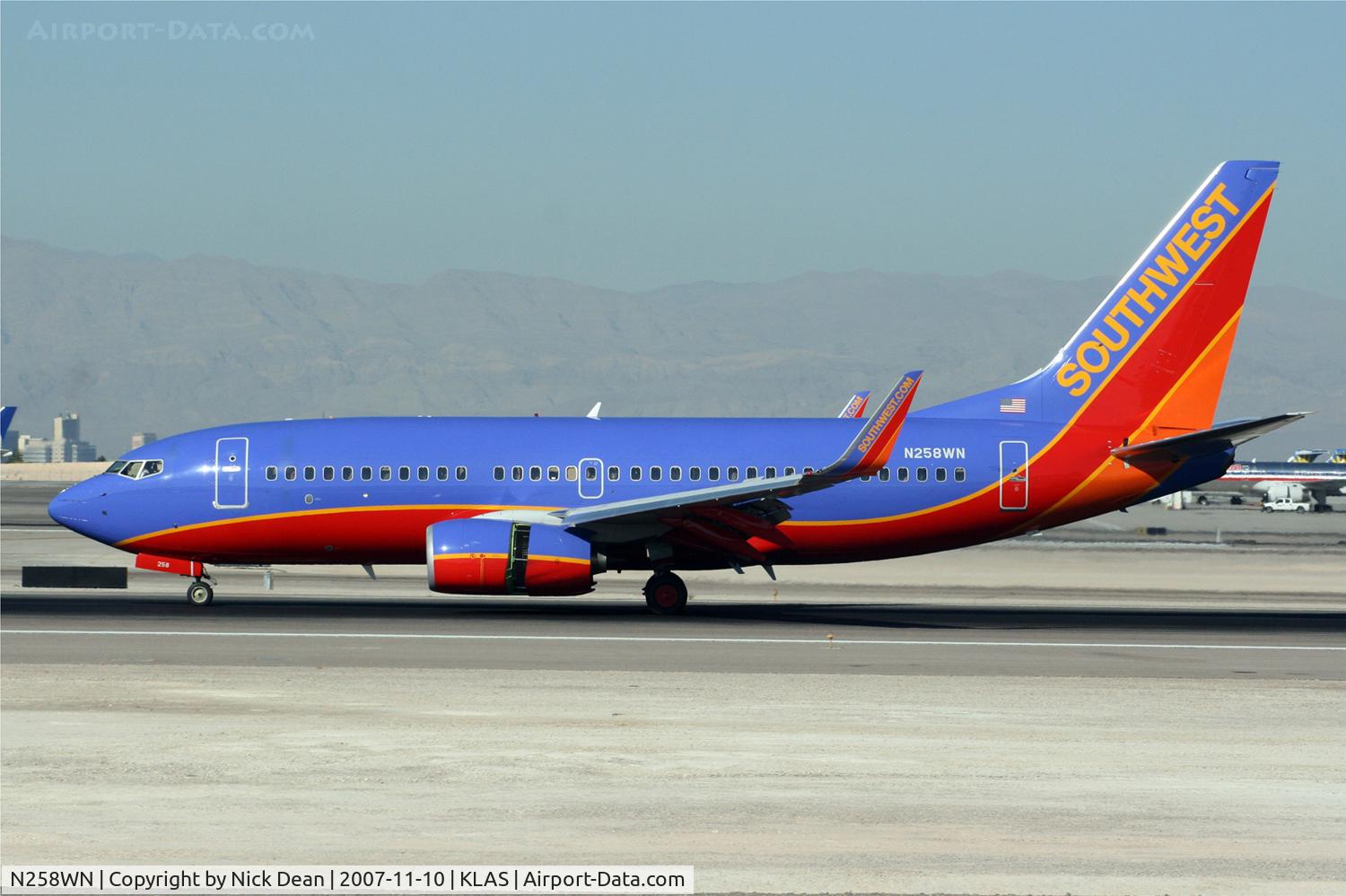 N258WN, 2006 Boeing 737-7H4 C/N 32516, /