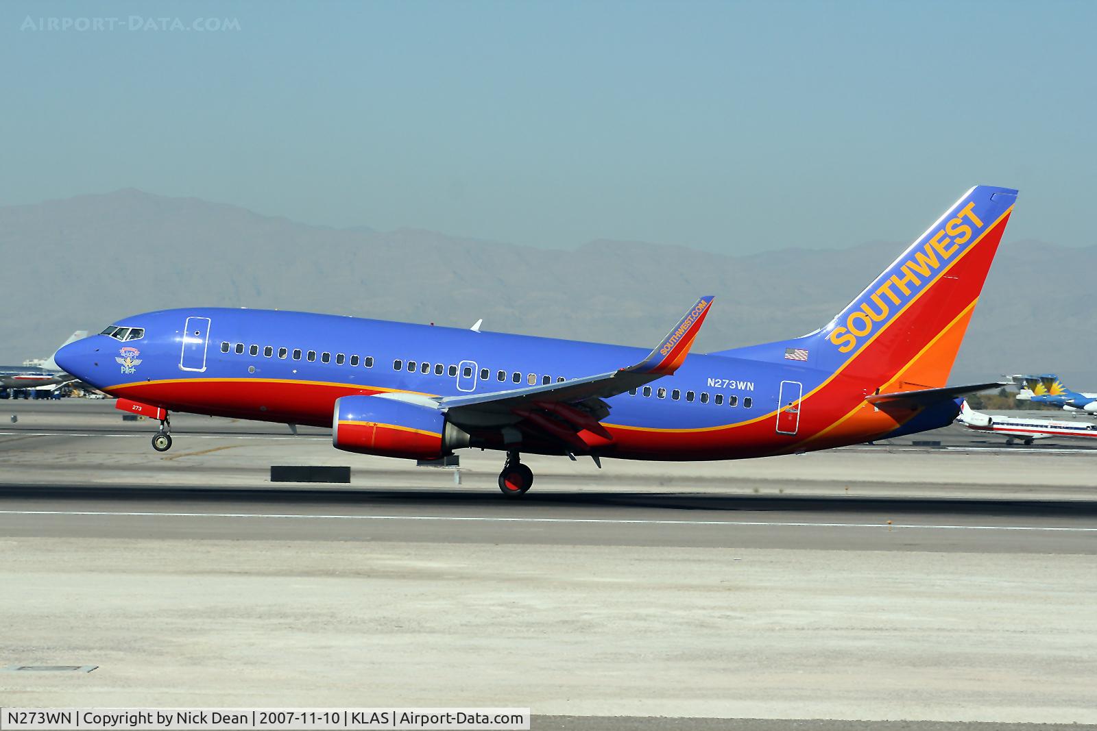 N273WN, 2007 Boeing 737-7H4 C/N 32528, /