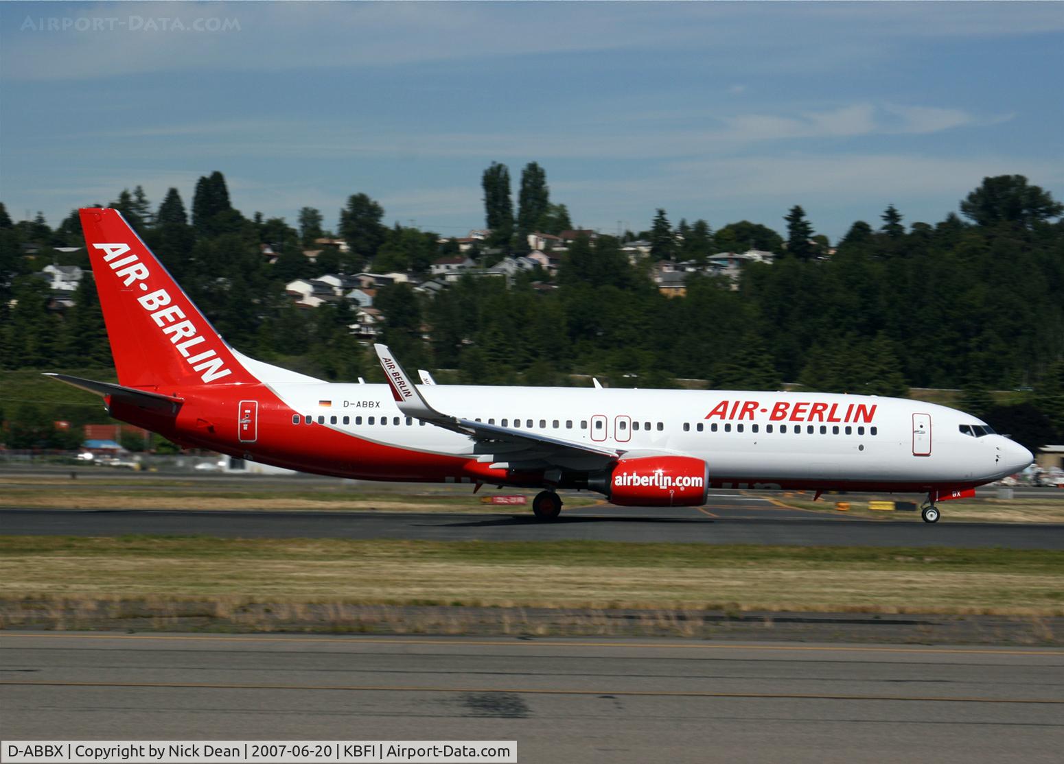 D-ABBX, 2007 Boeing 737-86J C/N 34969, /