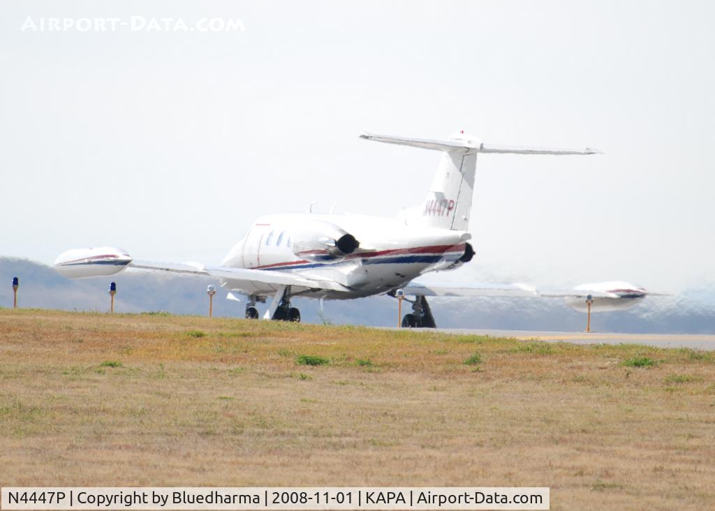 N4447P, 1981 Gates Learjet 25D C/N 338, Takeoff on 17L.