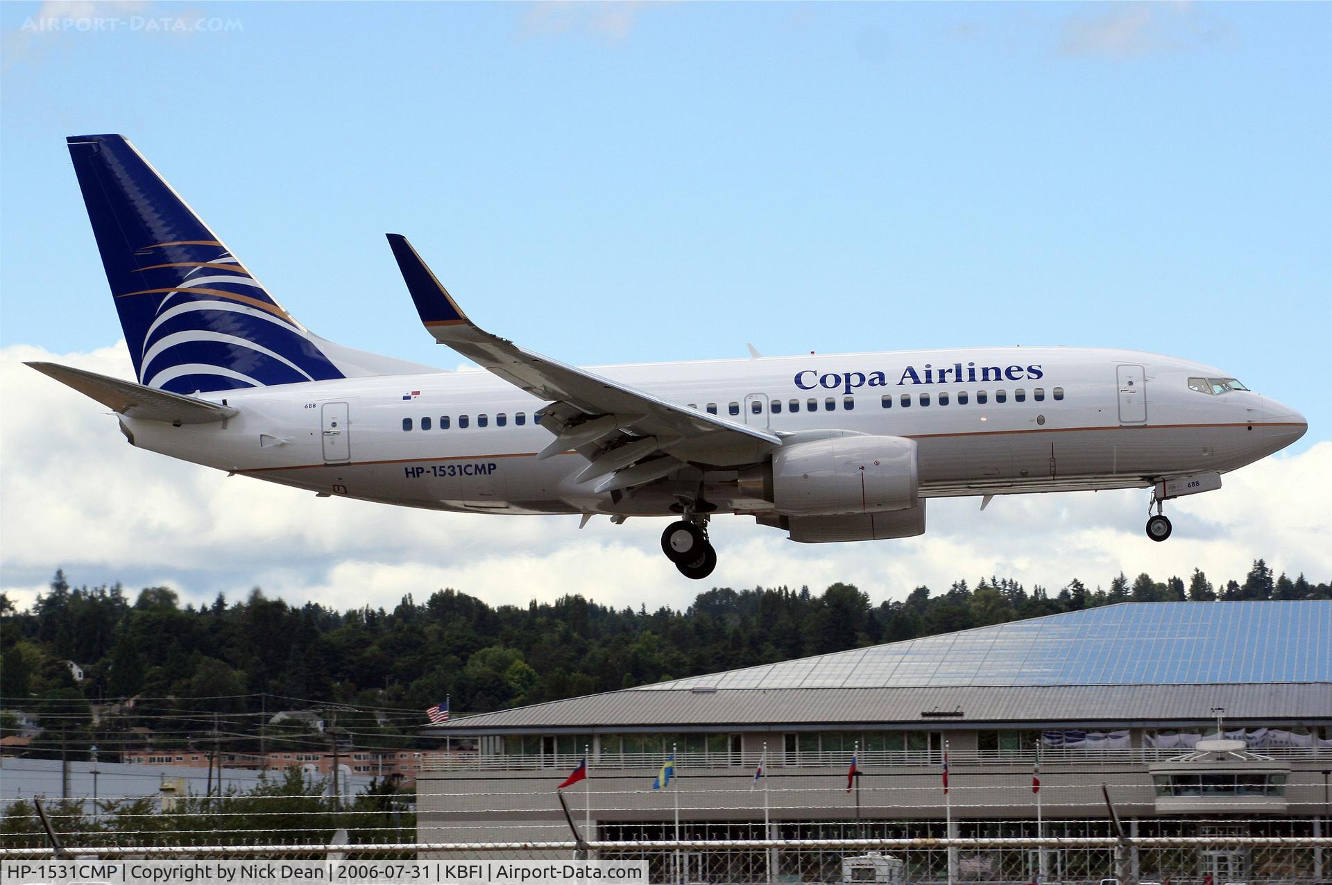 HP-1531CMP, 2006 Boeing 737-7V3 C/N 34536, Copa Airlines