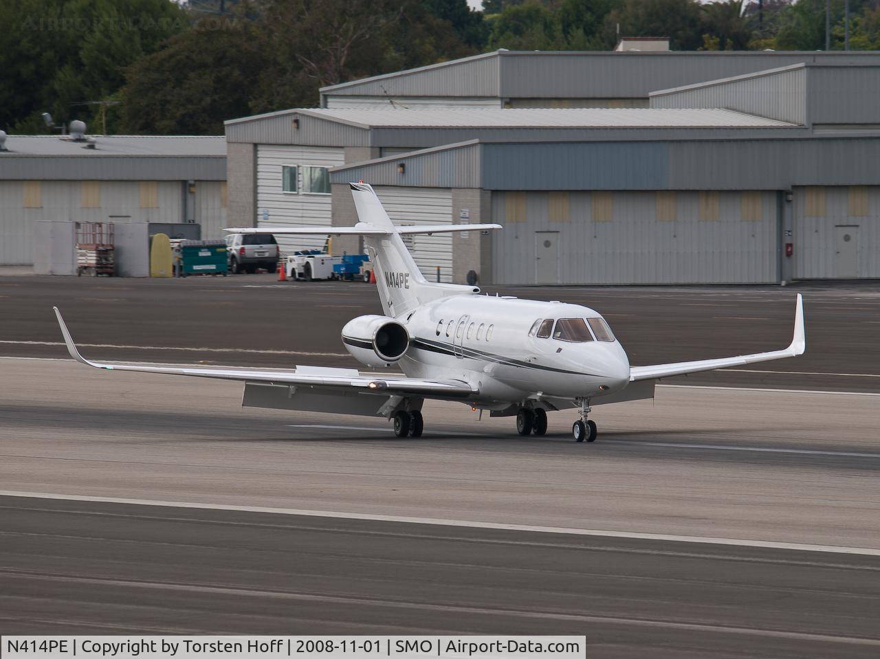 N414PE, 1987 British Aerospace BAe.125 Series 800A C/N 258090, N414PE arriving on RWY 03