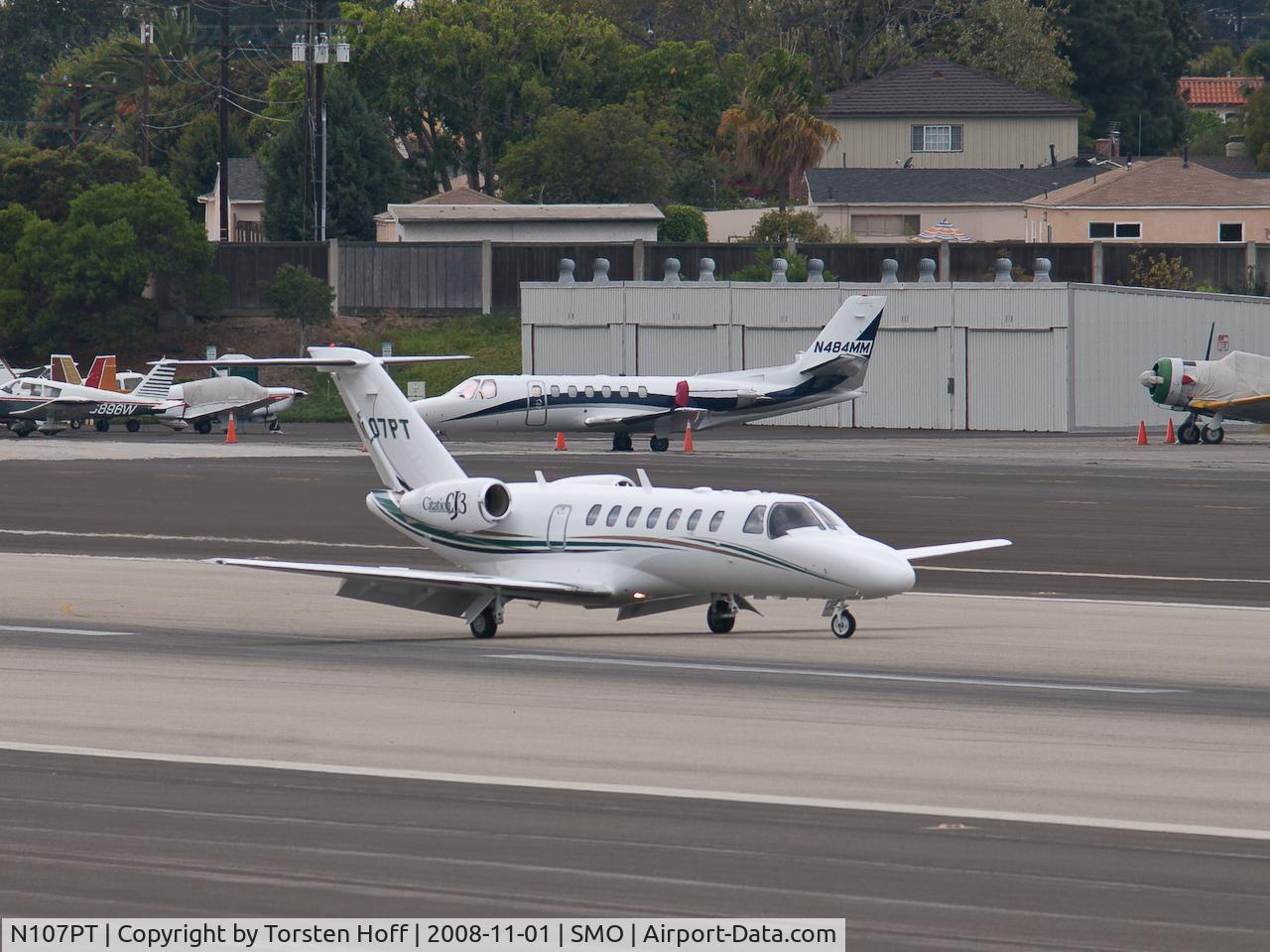 N107PT, 2006 Cessna 525B CitationJet CJ3 C/N 525B0127, N107PT arriving on RWY 03