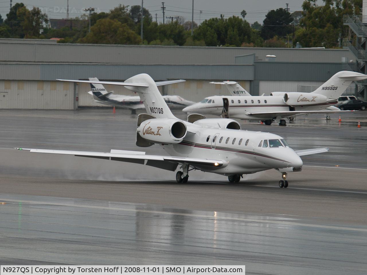 N927QS, 2008 Cessna 750 Citation X C/N 750-0290, N927QS arriving on RWY 03