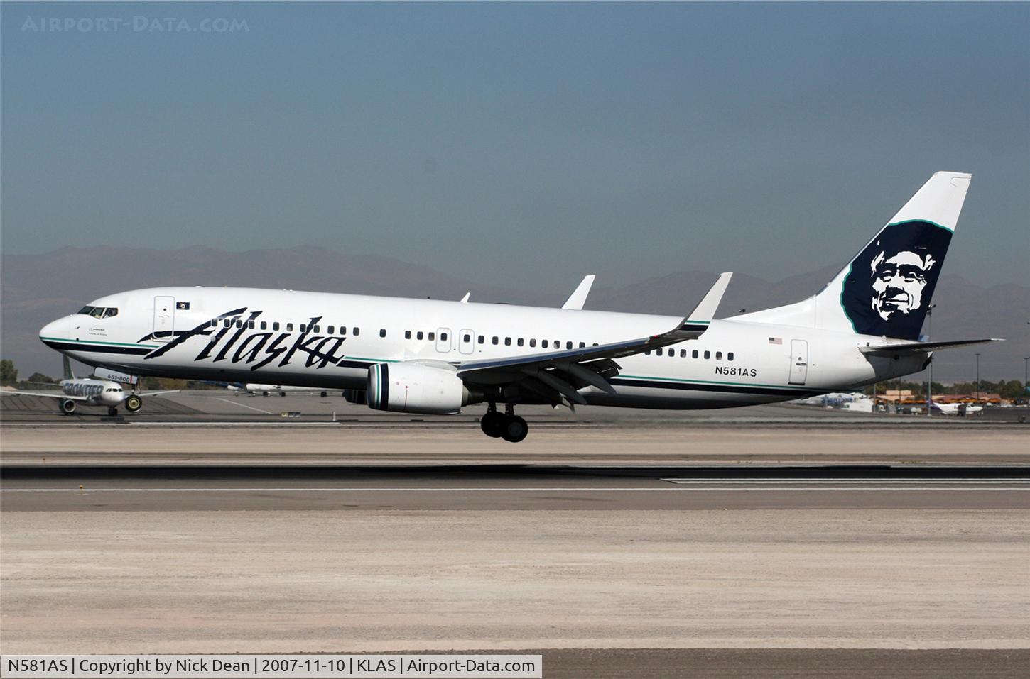 N581AS, 2007 Boeing 737-890 C/N 35188, /